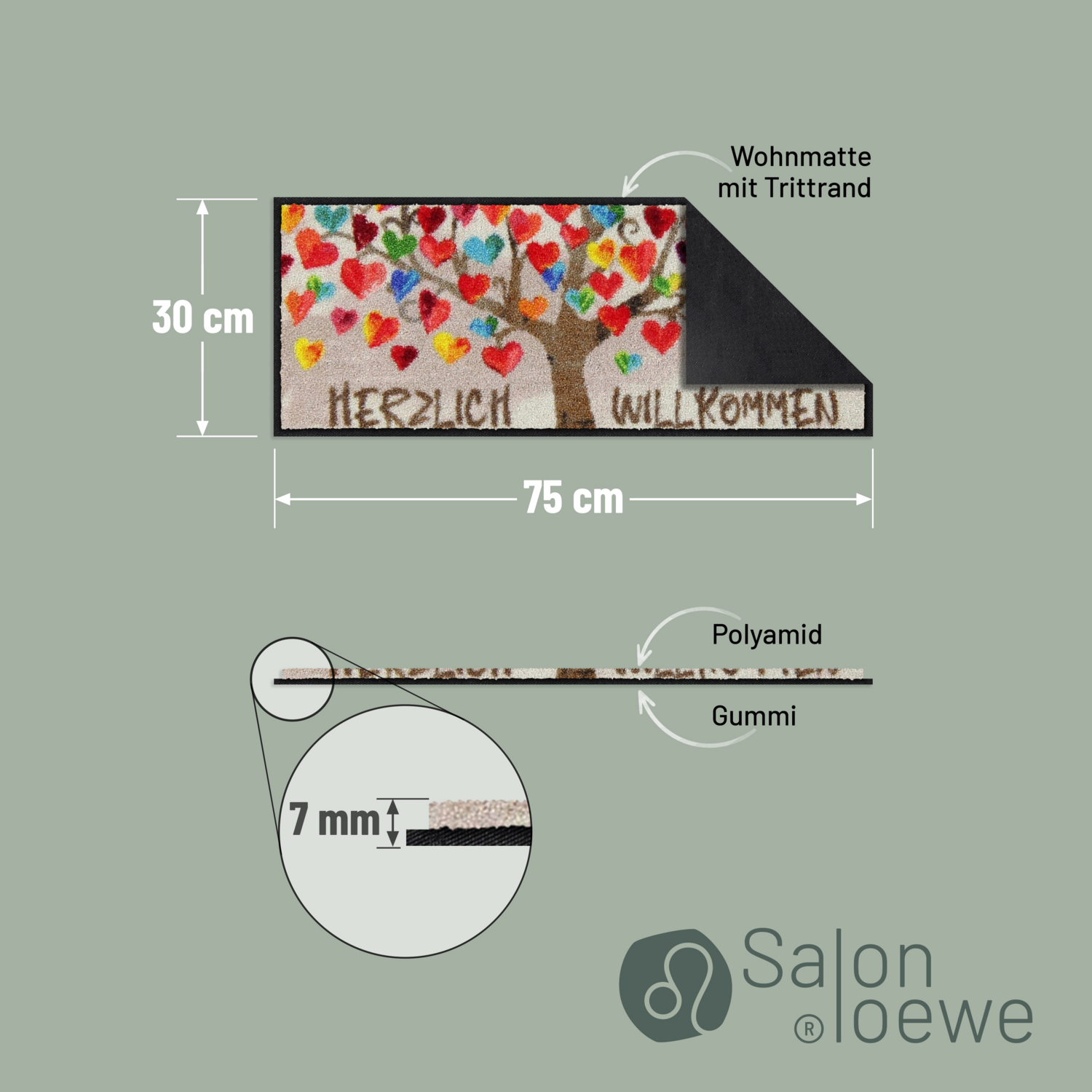 salonloewe-herzbaum-minimatte-30-x-75-cm image 4