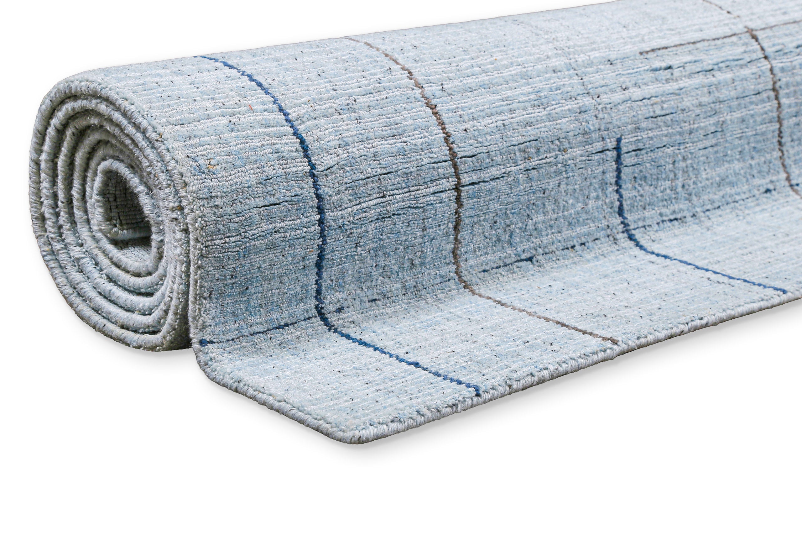 weconhome-milly-kurzflor-teppich-licht-blau-handgewebt image 8