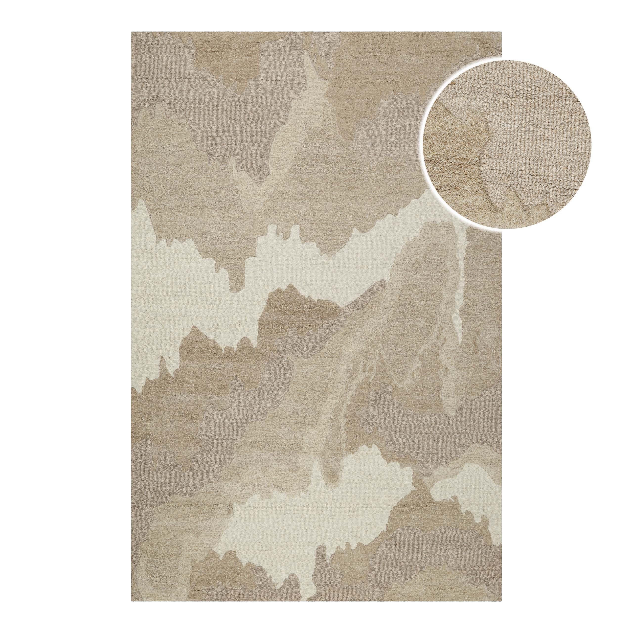 weconhome-kurzflorteppich-carlo-braun-multi-aus-100-schurwolle-handgetuftet-10-m image 1