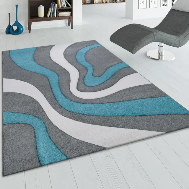 paco-home-designer-teppich-wellen-t-rkis-80x150-cm image 1