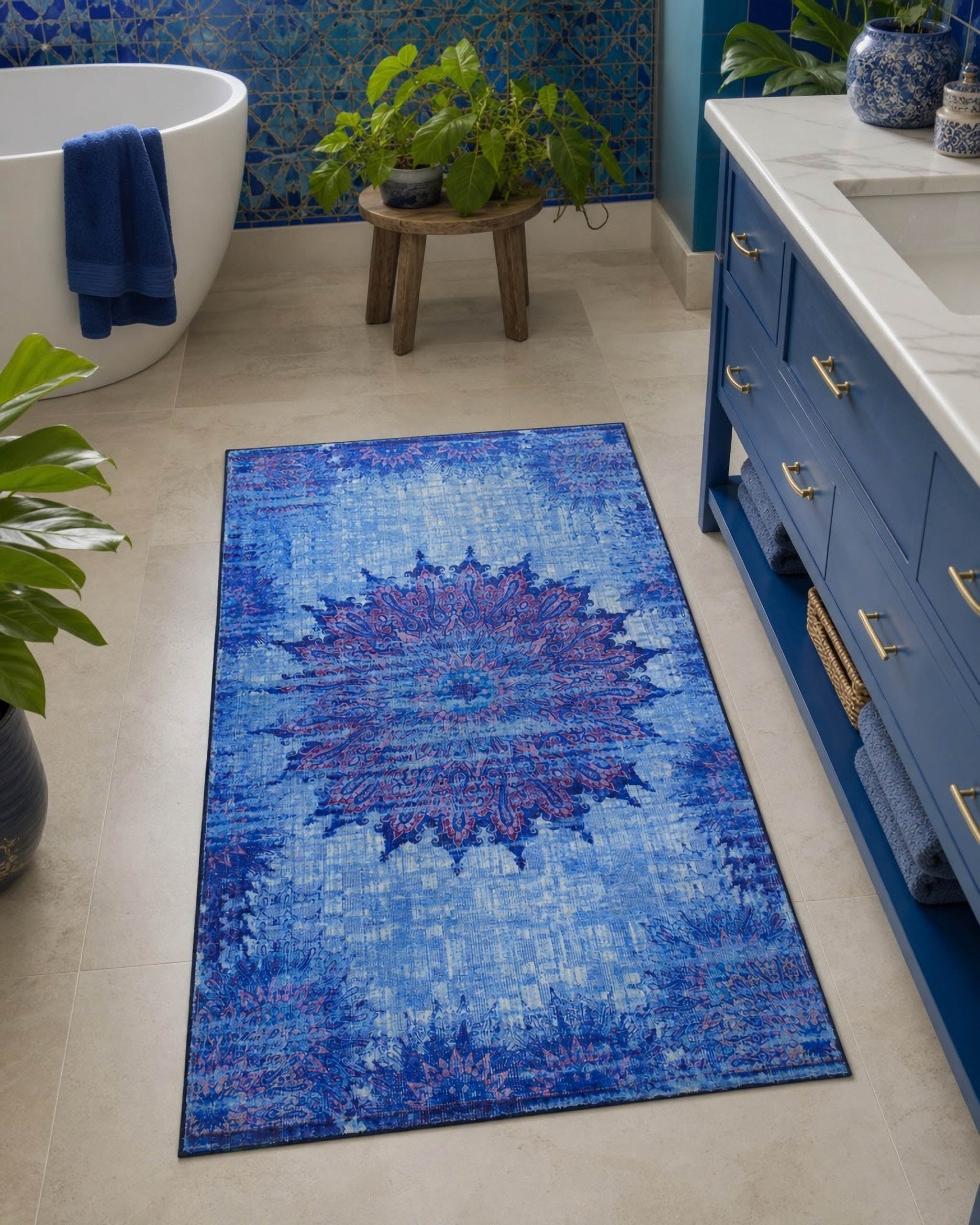 weconhome-healing-badteppich-blau-multi-eckig image 2