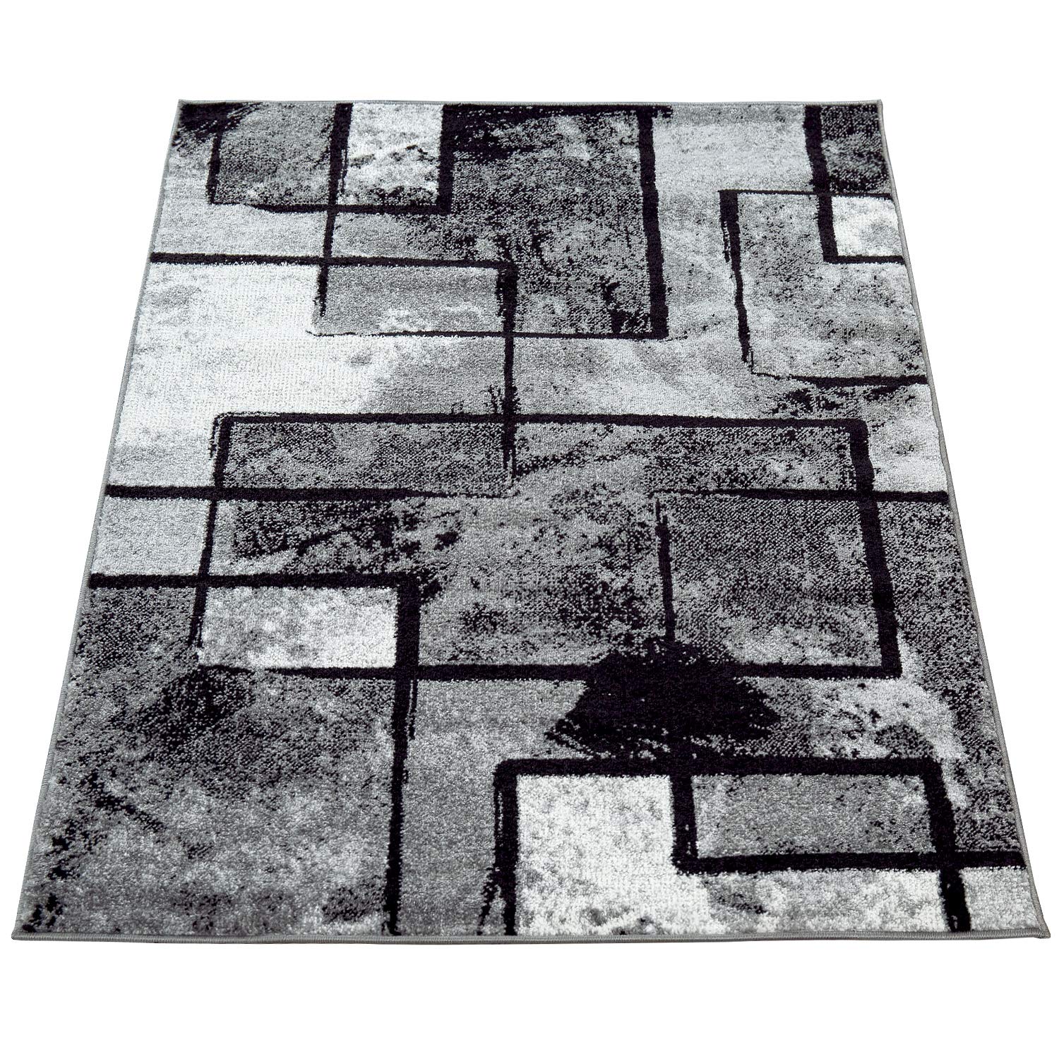 paco-home-metro-teppich-kurzflor-abstrakt-schwarz-grau-80x150-cm image 6
