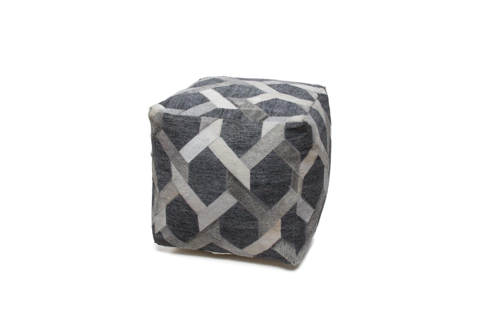 kayoom-chimera-pouf-125-handgefertigter-leder-sitzkissen-elfenbein image 1