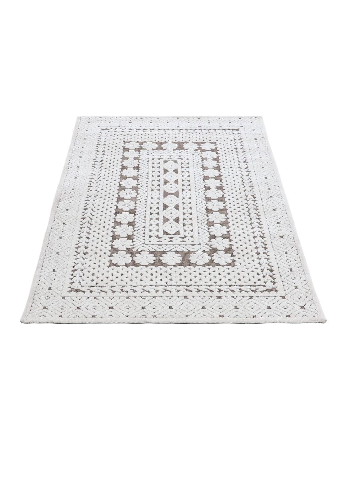 carpetfine-teppich-holly-weicher-kurzflorteppich-creme-hellgrau-80x150-cm-rechte image 3