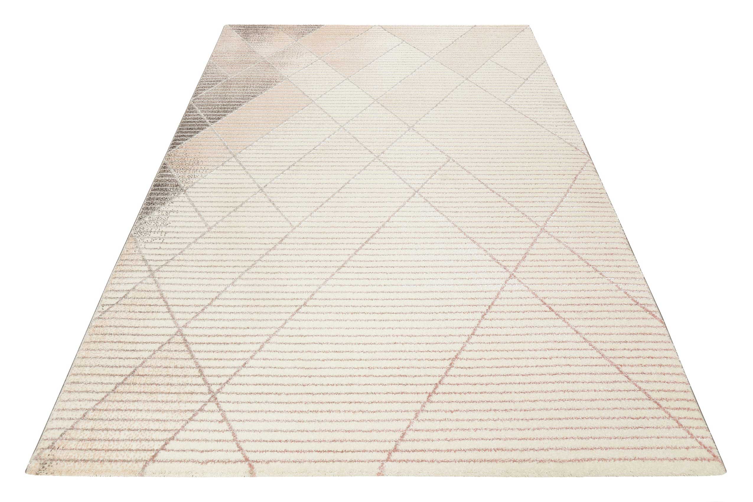 weconhome-velvet-walk-teppich-rosa-creme-grau-kurzflor-gewebt image 2