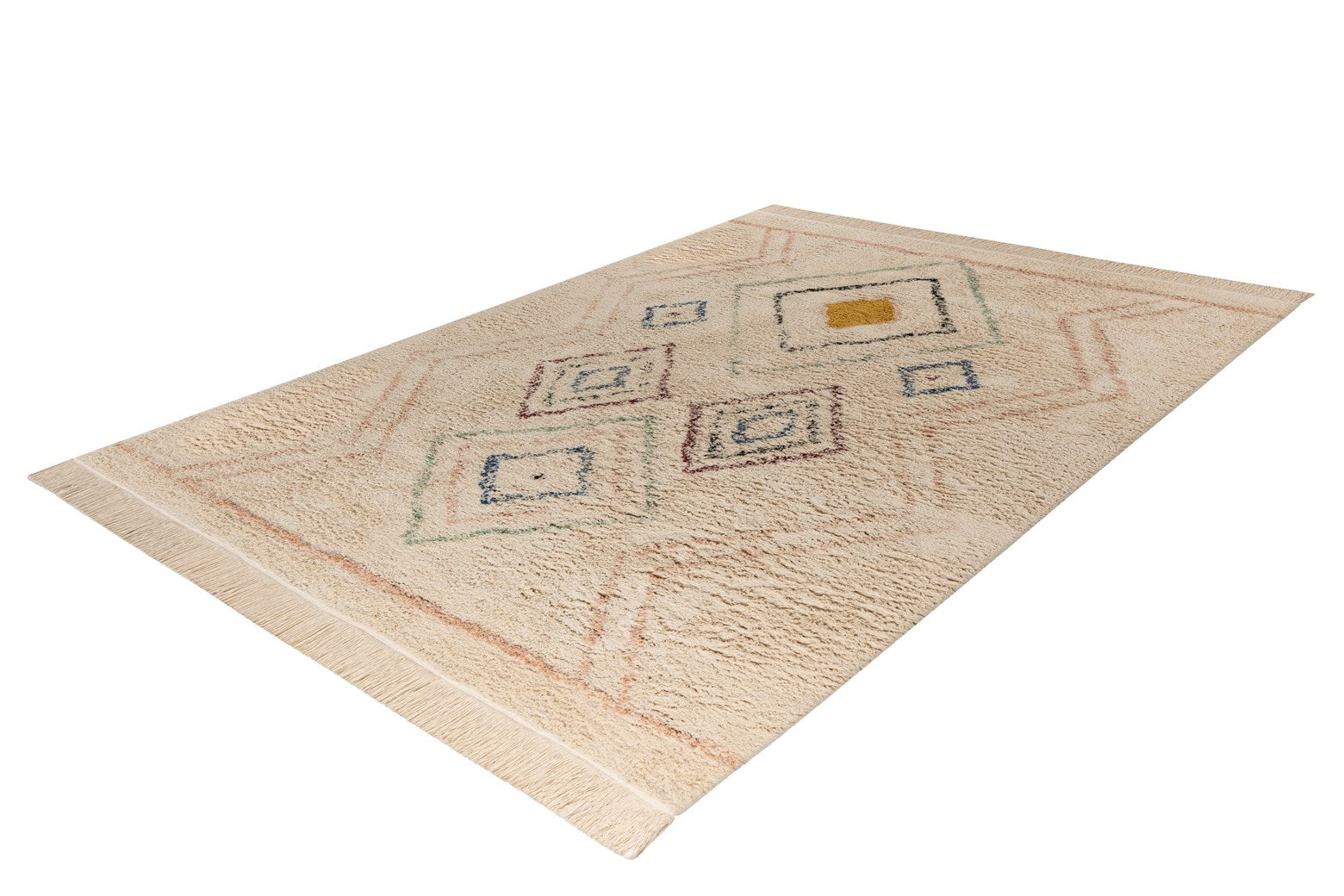 kayoom-mylen-125-creme-multi-zeitloser-flachflorteppich-pflegeleicht-strapazierf image 2
