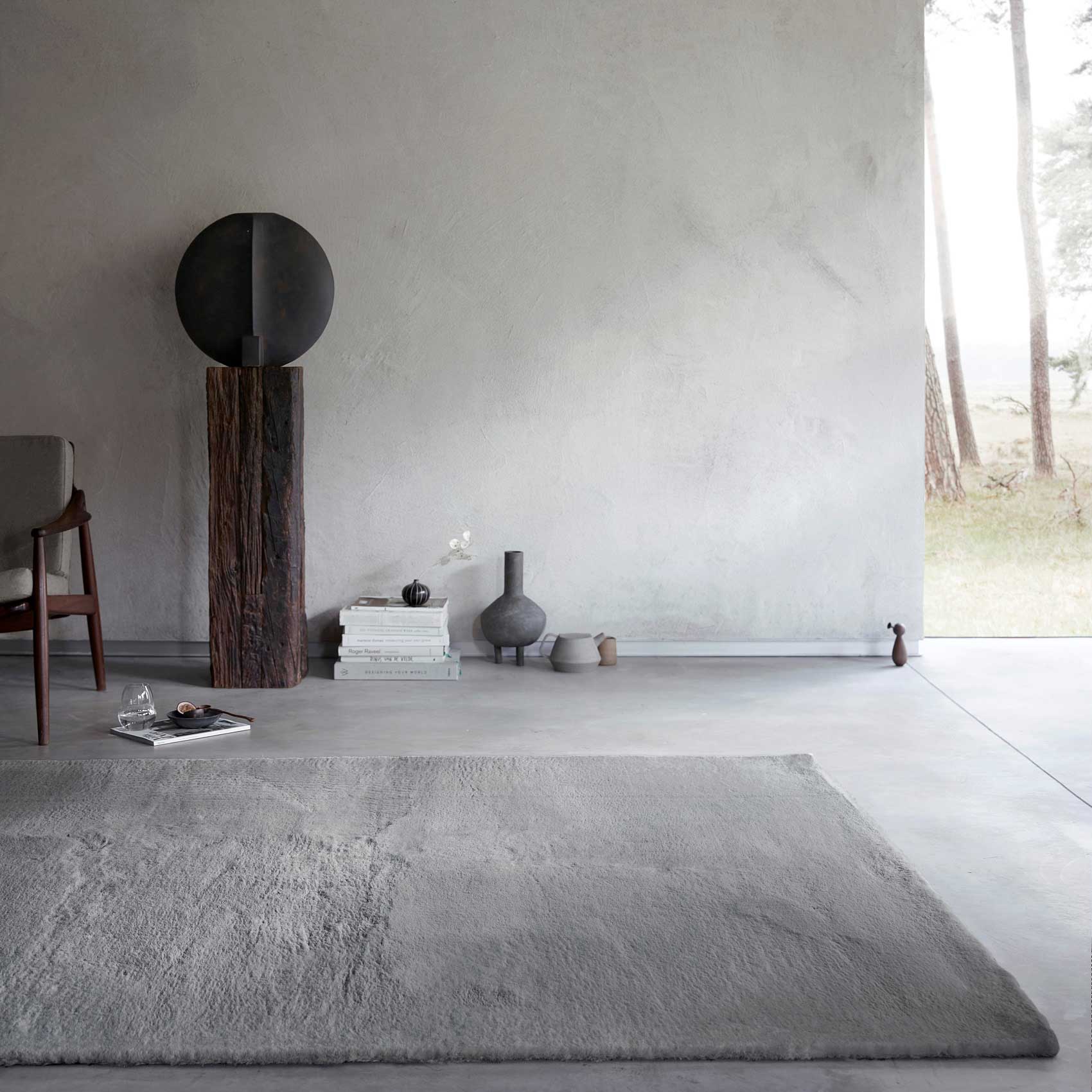 weconhome-basics-anna-kunstfell-teppich-grau-flauschig image 2