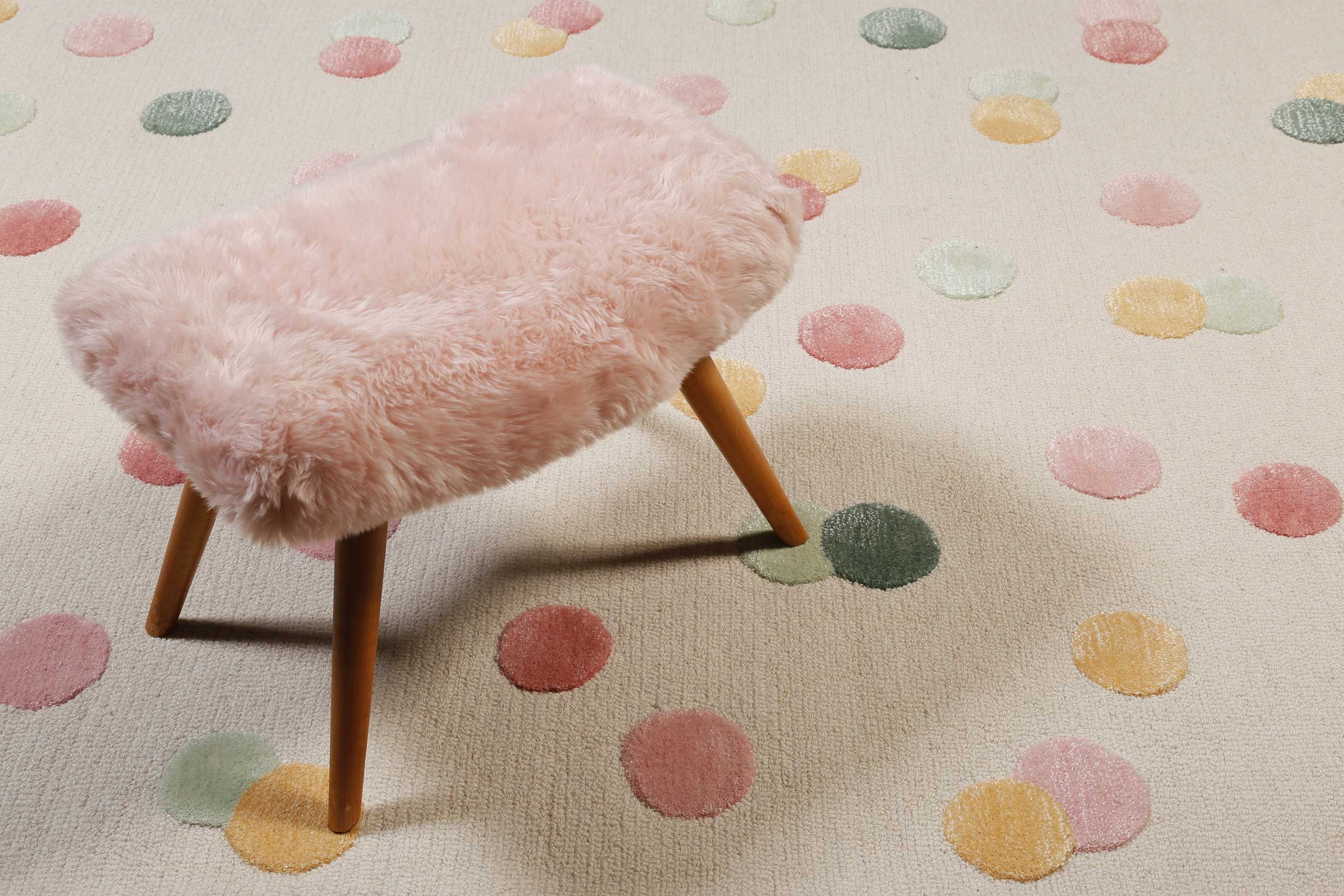 smart-kids-dana-kinderteppich-creme-bunt-polka-dots-wolle image 8