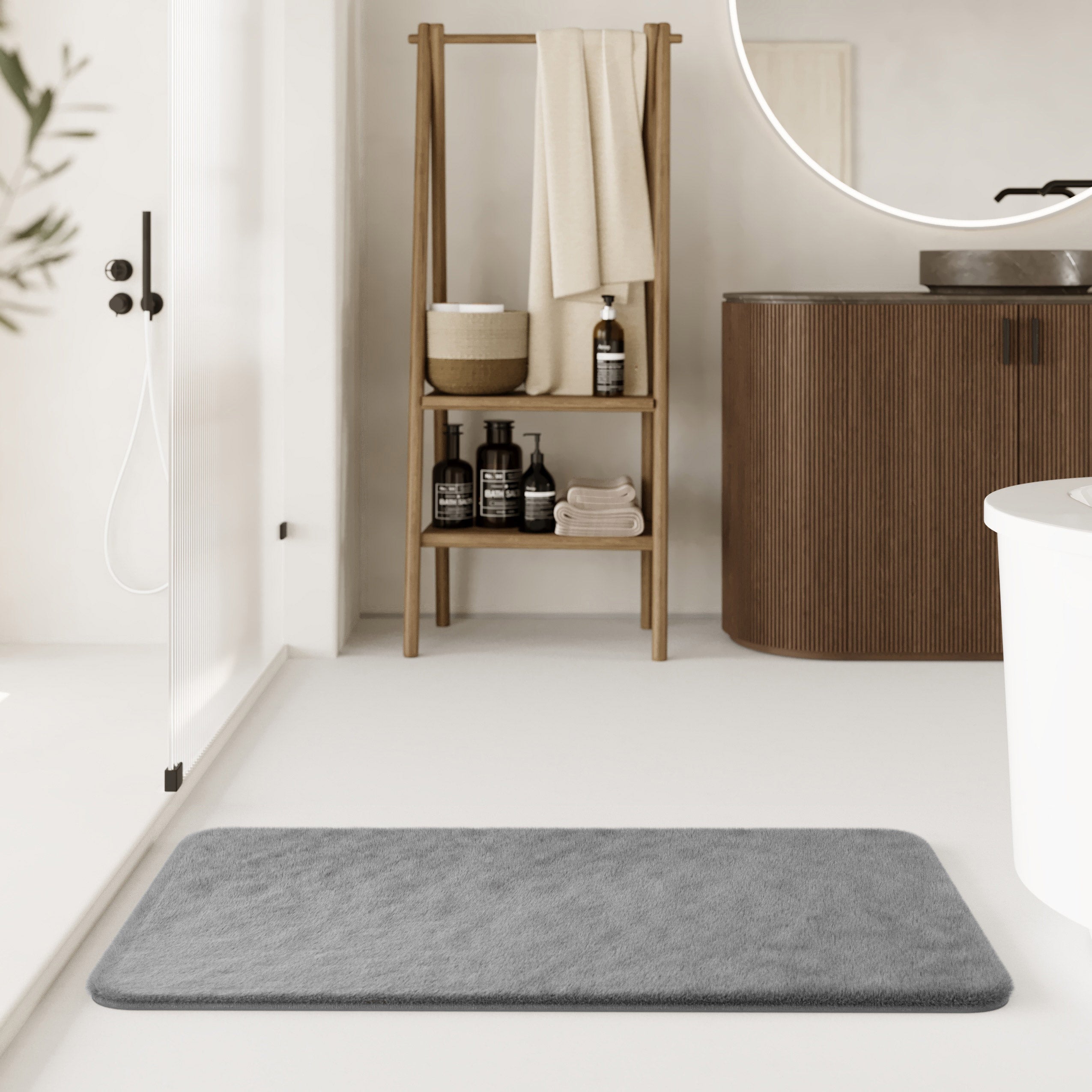 weconhome-basics-badteppich-emil-grau-flauschiger-rabbithair-look-getuftet image 1