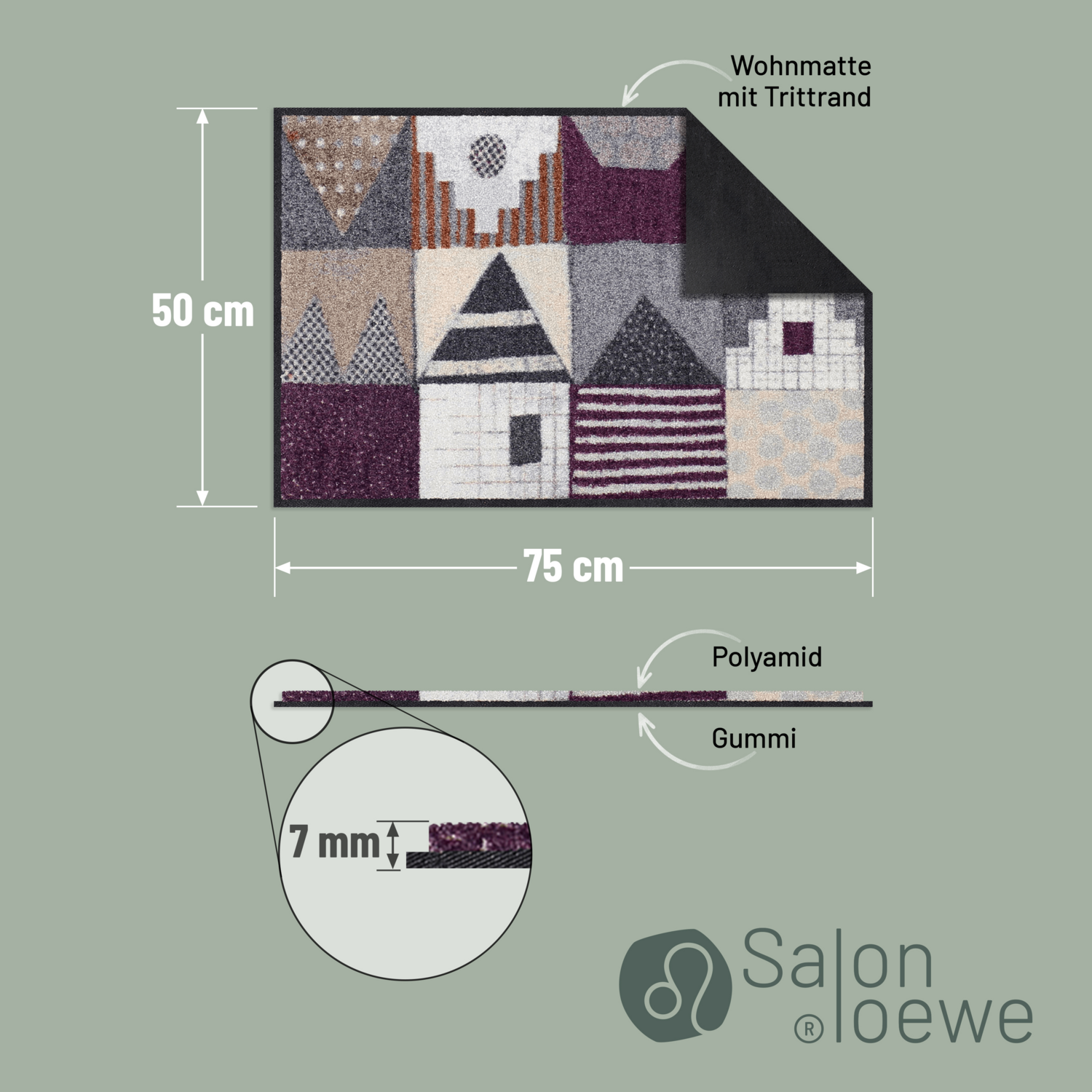 salonloewe-row-of-houses-af-eingangsmatte-50-x-75-cm image 4
