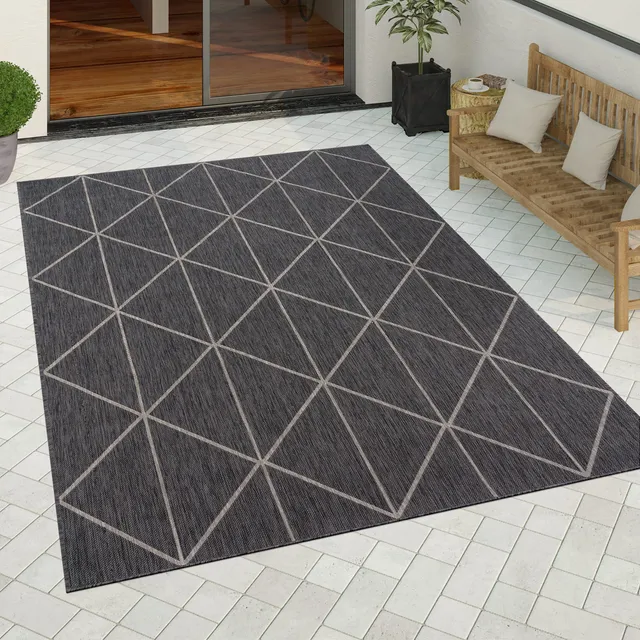 paco-home-outdoor-teppich-sisaloptik-rauten-anthrazit-200x280-cm image 1