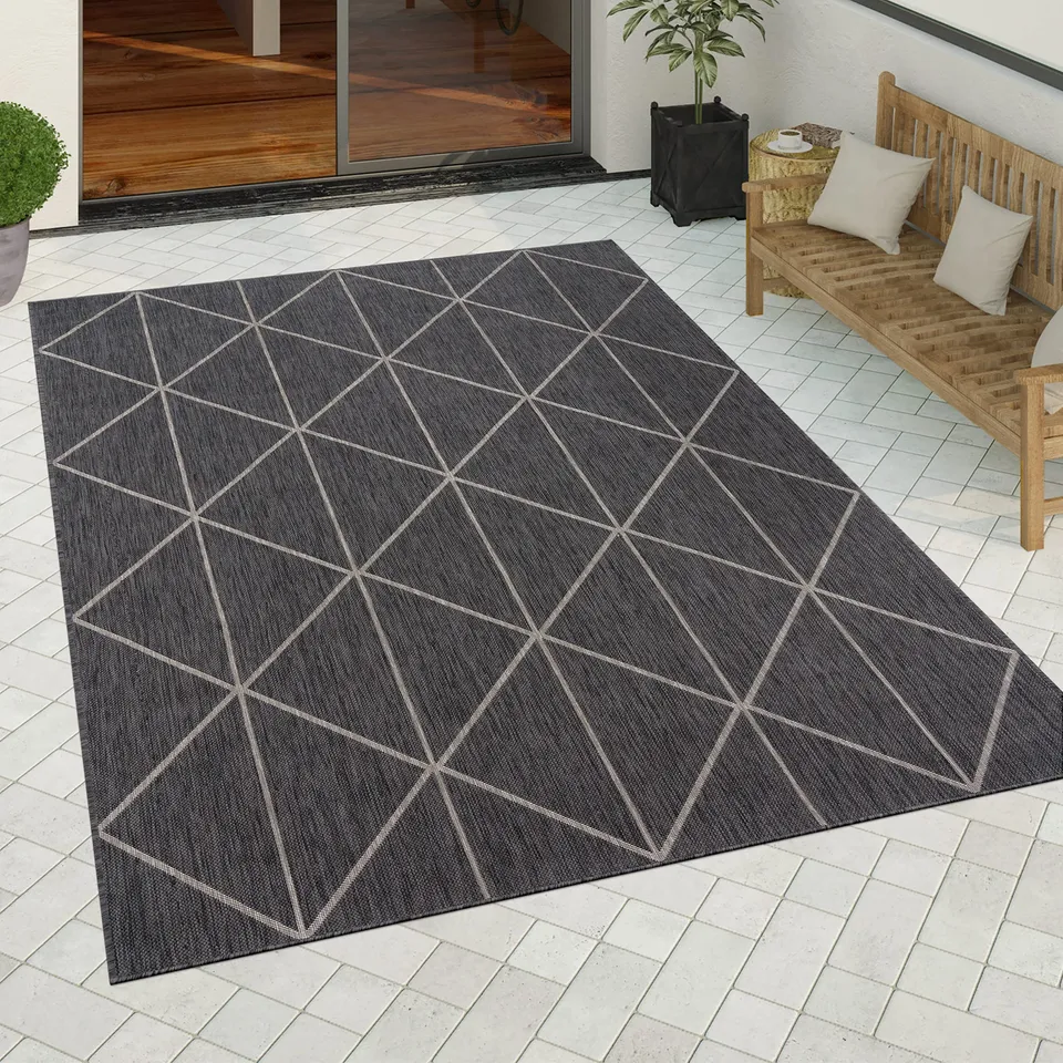 paco-home-outdoor-teppich-sisaloptik-rauten-anthrazit-200x280-cm image 1