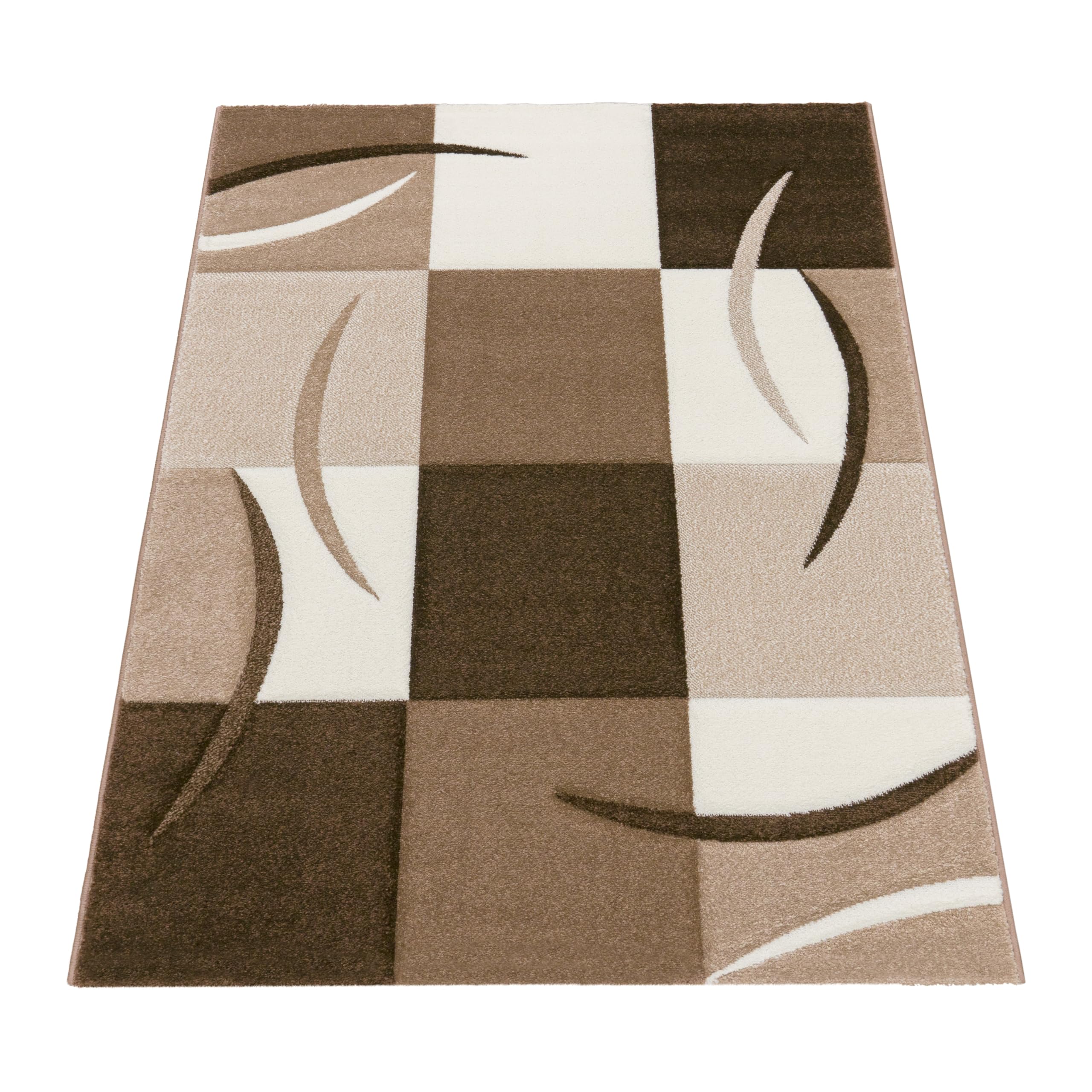 paco-home-designer-teppich-karo-braun-beige-60x110-cm image 5