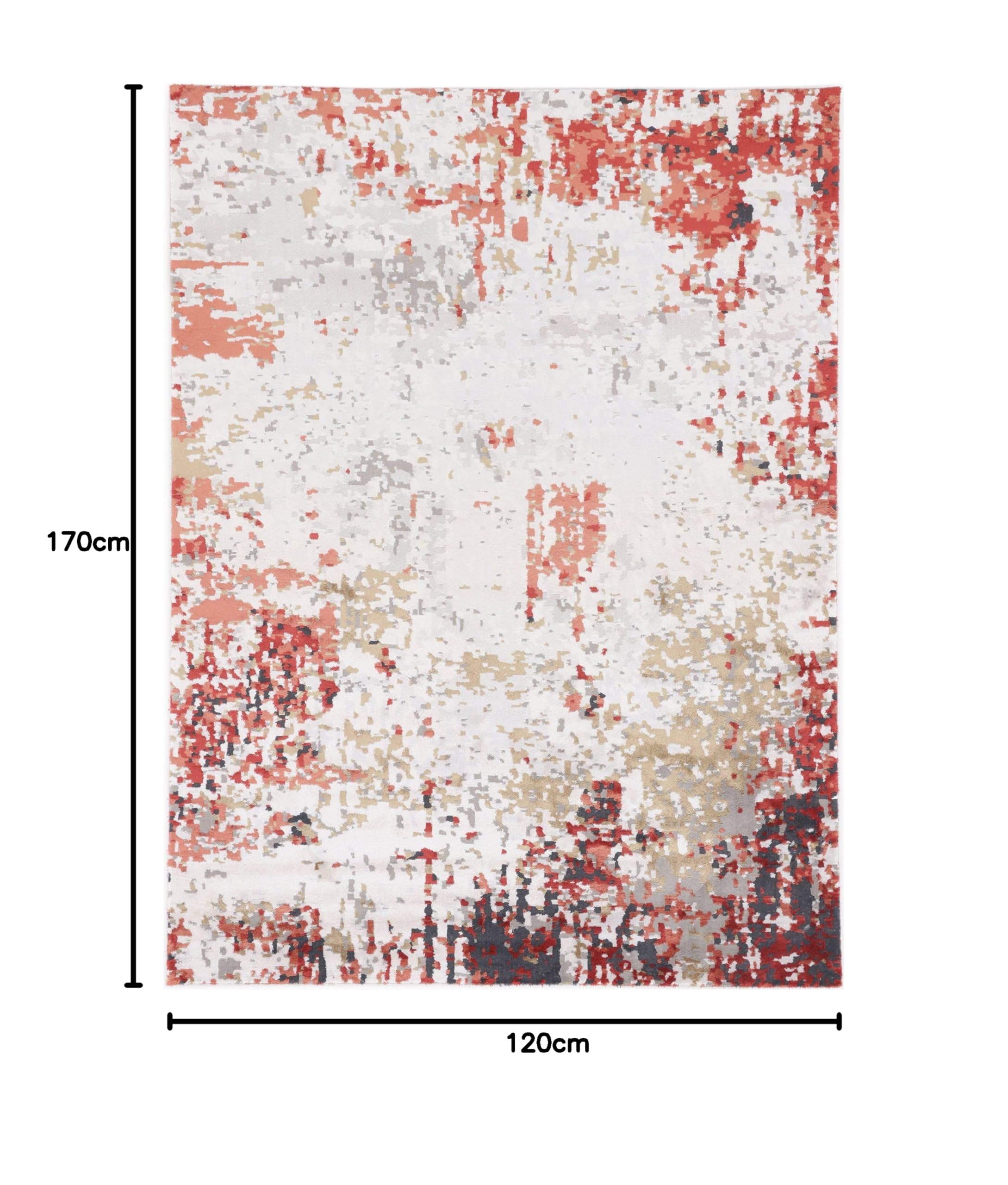 carpetfine-living-teppich-rot-120x170-cm-moderner-teppich-f-r-wohn-und-schlafzim image 2
