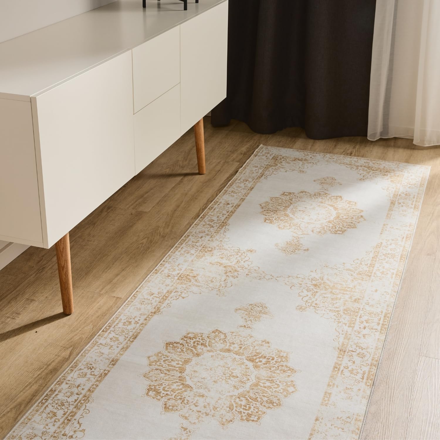 benuta-basic-waschbarer-teppich-george-schwarz-grau-120-cm-rund-kunstfaser-vinta image 8