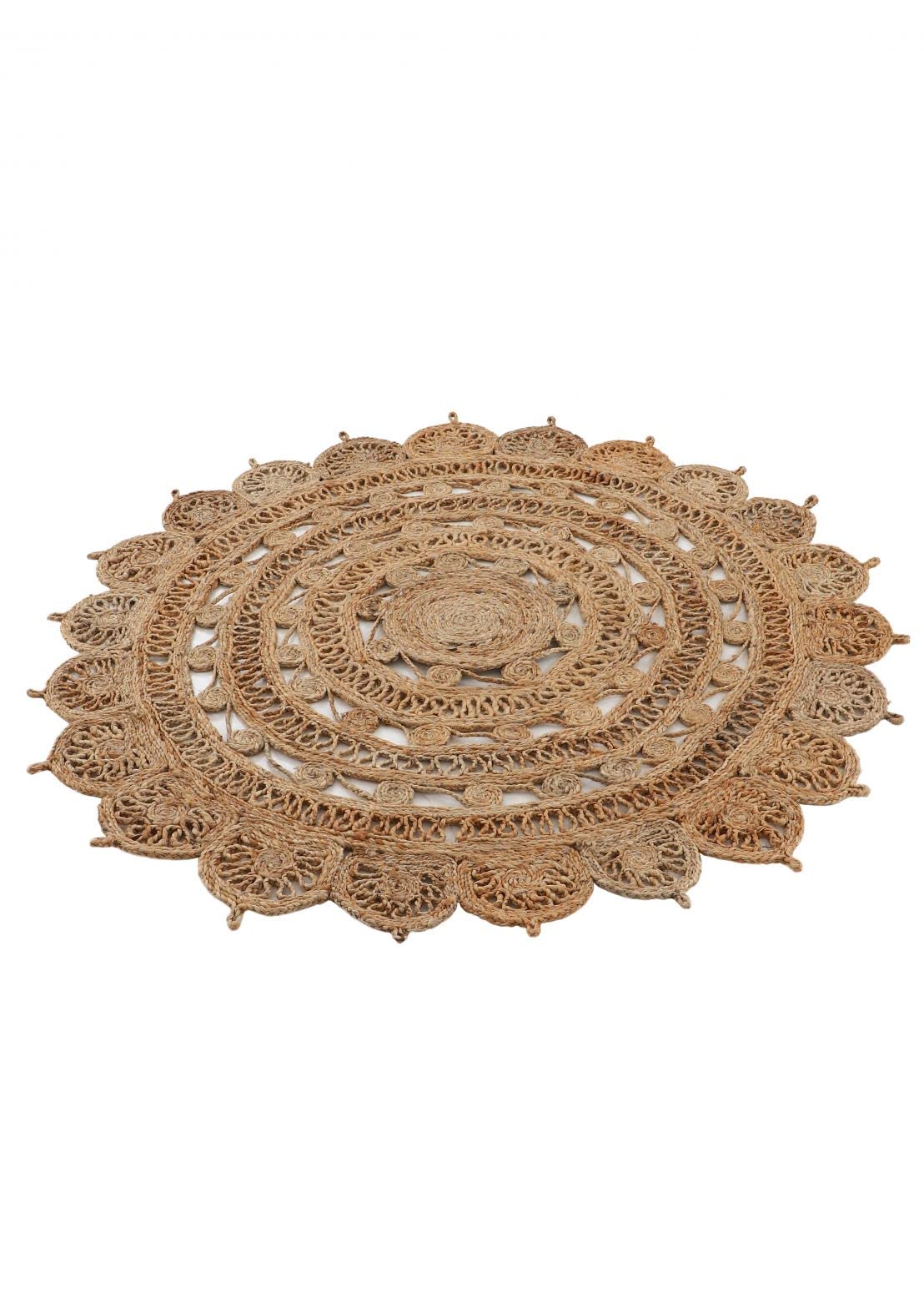 carpetfine-cate-juteteppich-rund-120-cm-natur-boho image 4