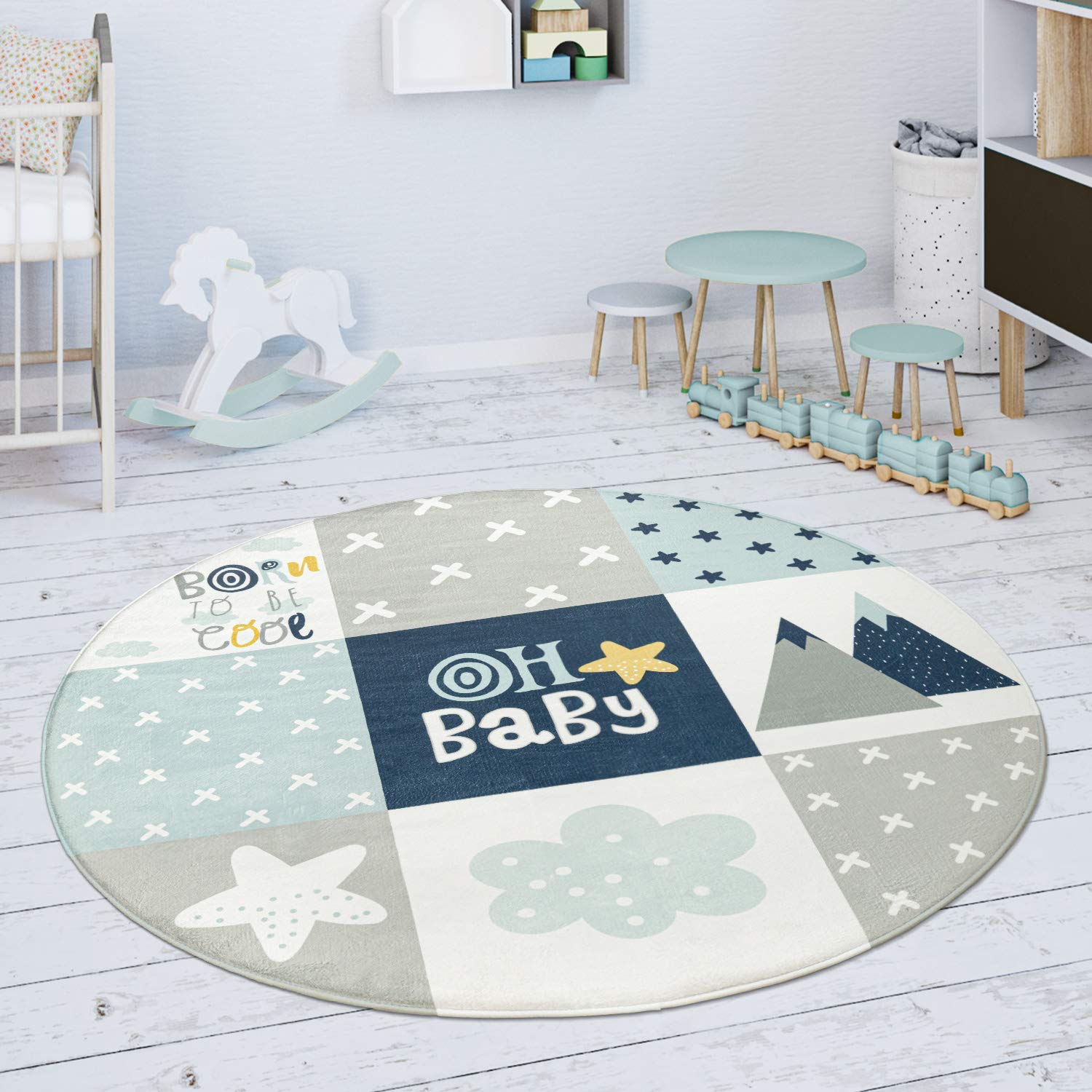 paco-home-ela-kinderteppich-rund-150-cm-grau-blau-wei image 1