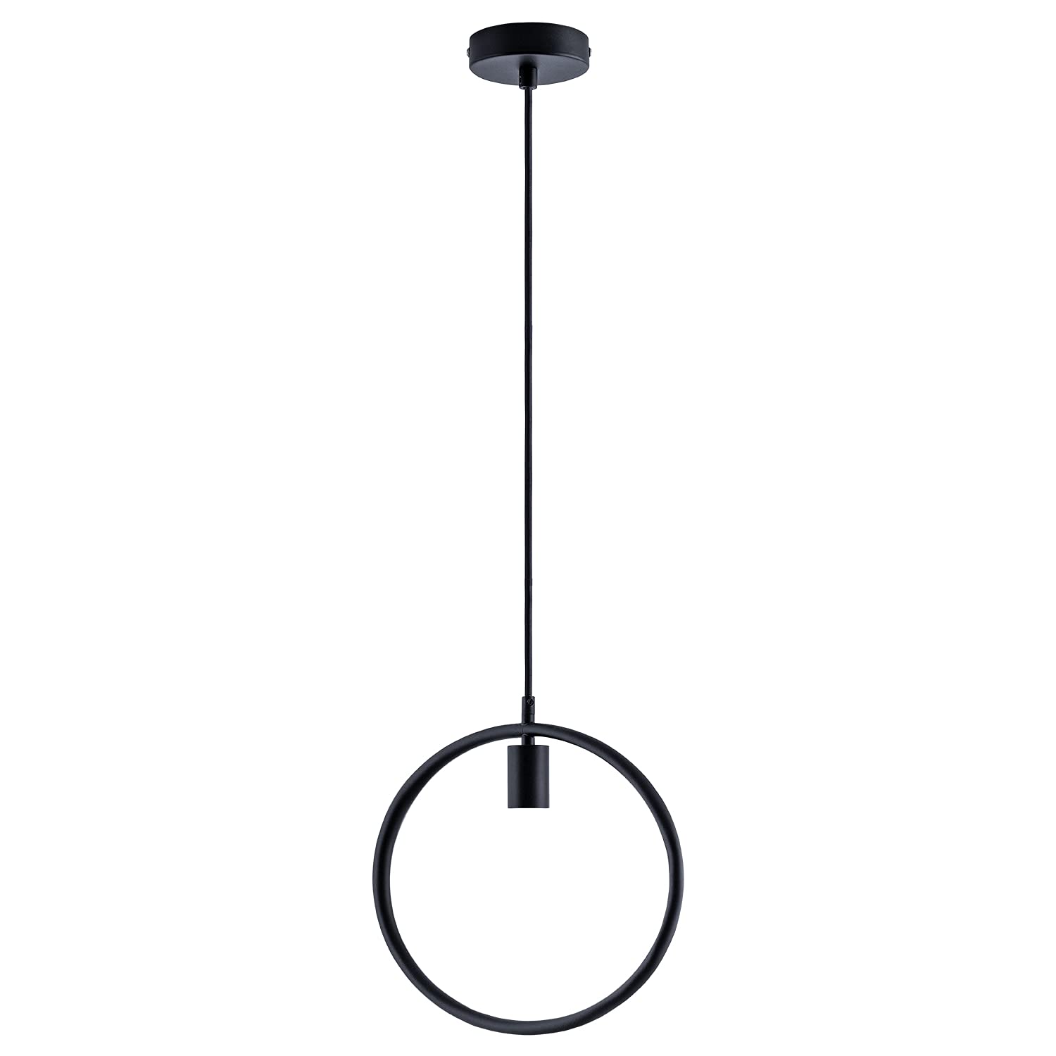 paco-home-pendelleuchte-ring-schwarz-1-5m-textilkabel-e27 image 1