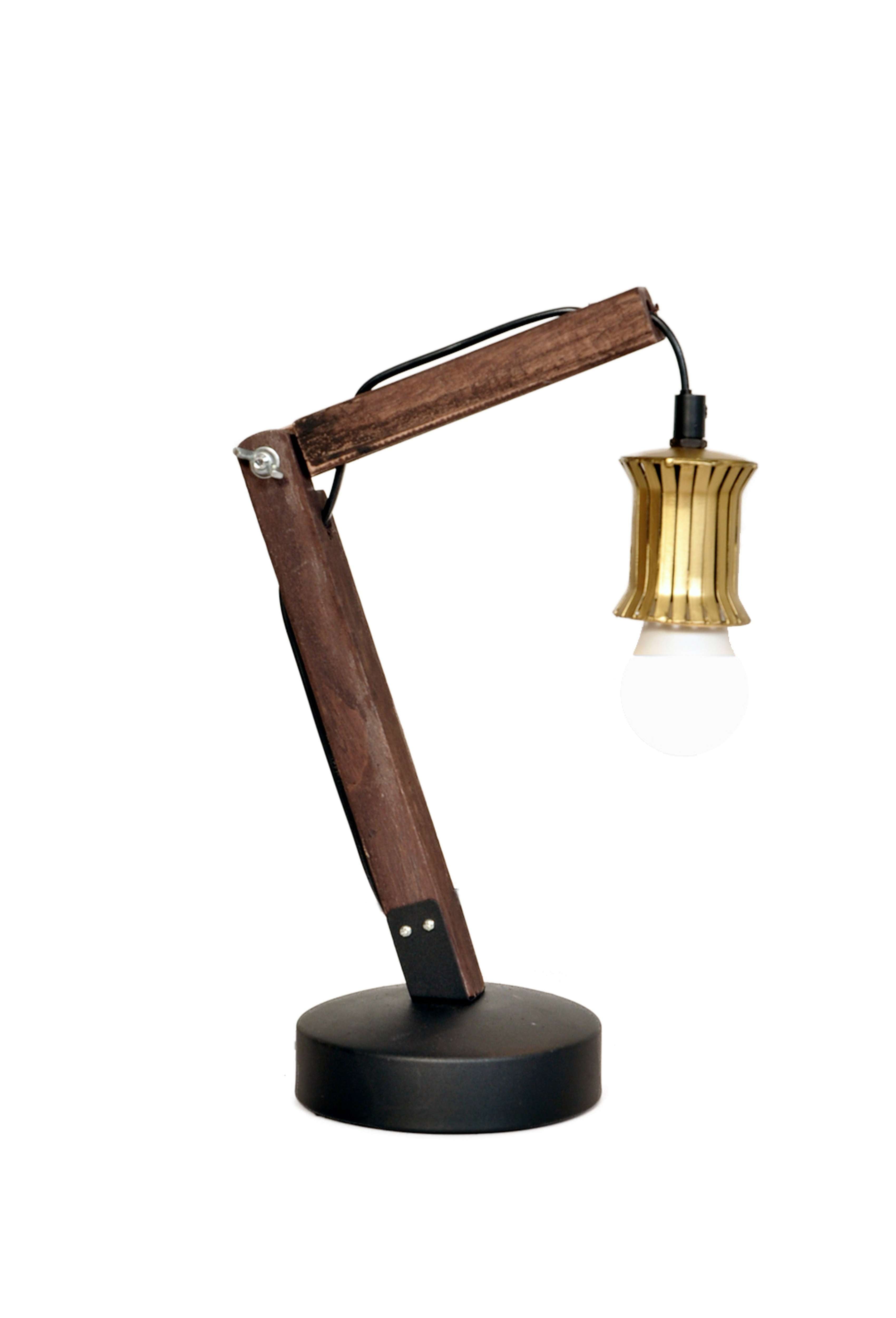 kayoom-tischlampe-rossa-vii-zeitlose-tischleuchte-aus-holz-und-metall-e27 image 2