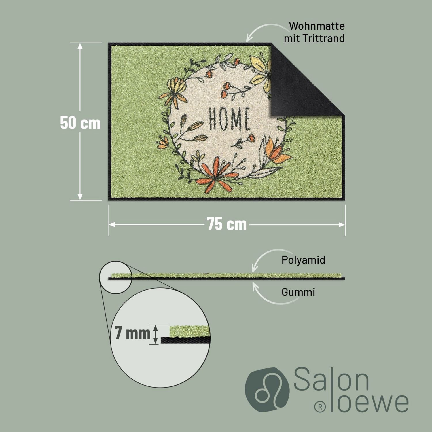 salonloewe-home-wreath-eingangsmatte-50-x-75-cm-salbeigr-n-kranzmotiv image 3