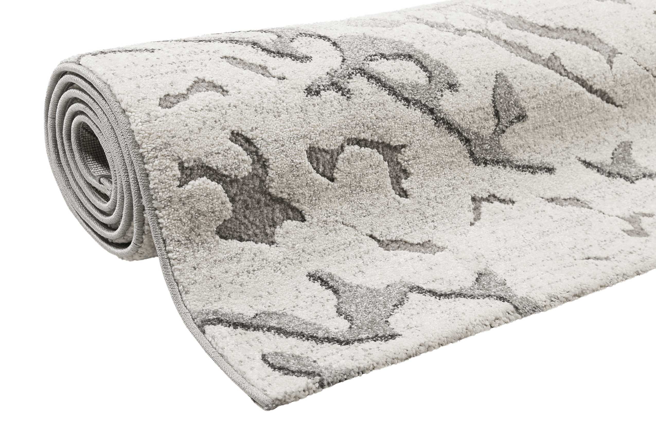weconhome-kurzflor-teppich-forest-grau-silber-baumring-relief image 7