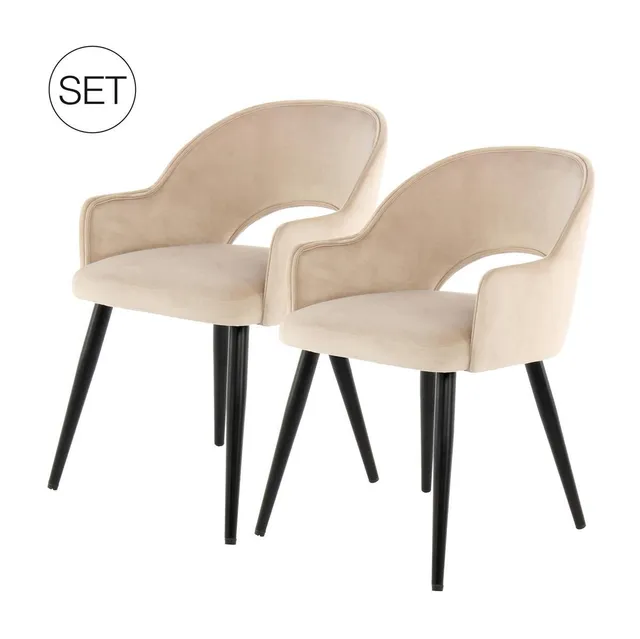 kayoom-stuhl-joris-110-2er-set-samtbezug-retro-design-metallbeine image 1