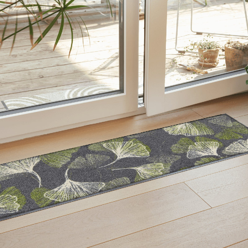 salonloewe-gingko-allover-grey-minimatte-30-x-100-cm-ginkgobl-tter-design-rutsch image 2
