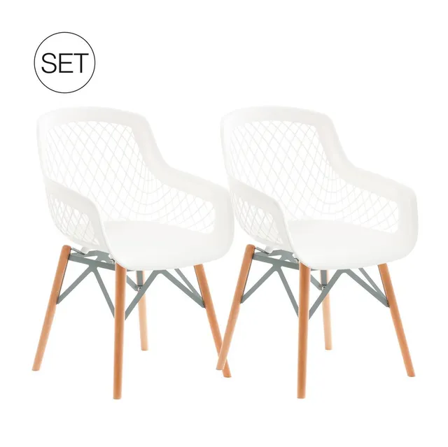 kayoom-stuhl-pure-style-2er-set-kunststoffstuhl-mit-holzbeinen-modernes-design-f image 1