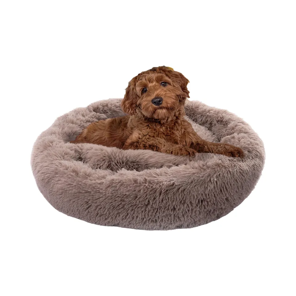 paco-home-pet-nest-donut-hundebett-katzenbett-beige-80-cm image 1