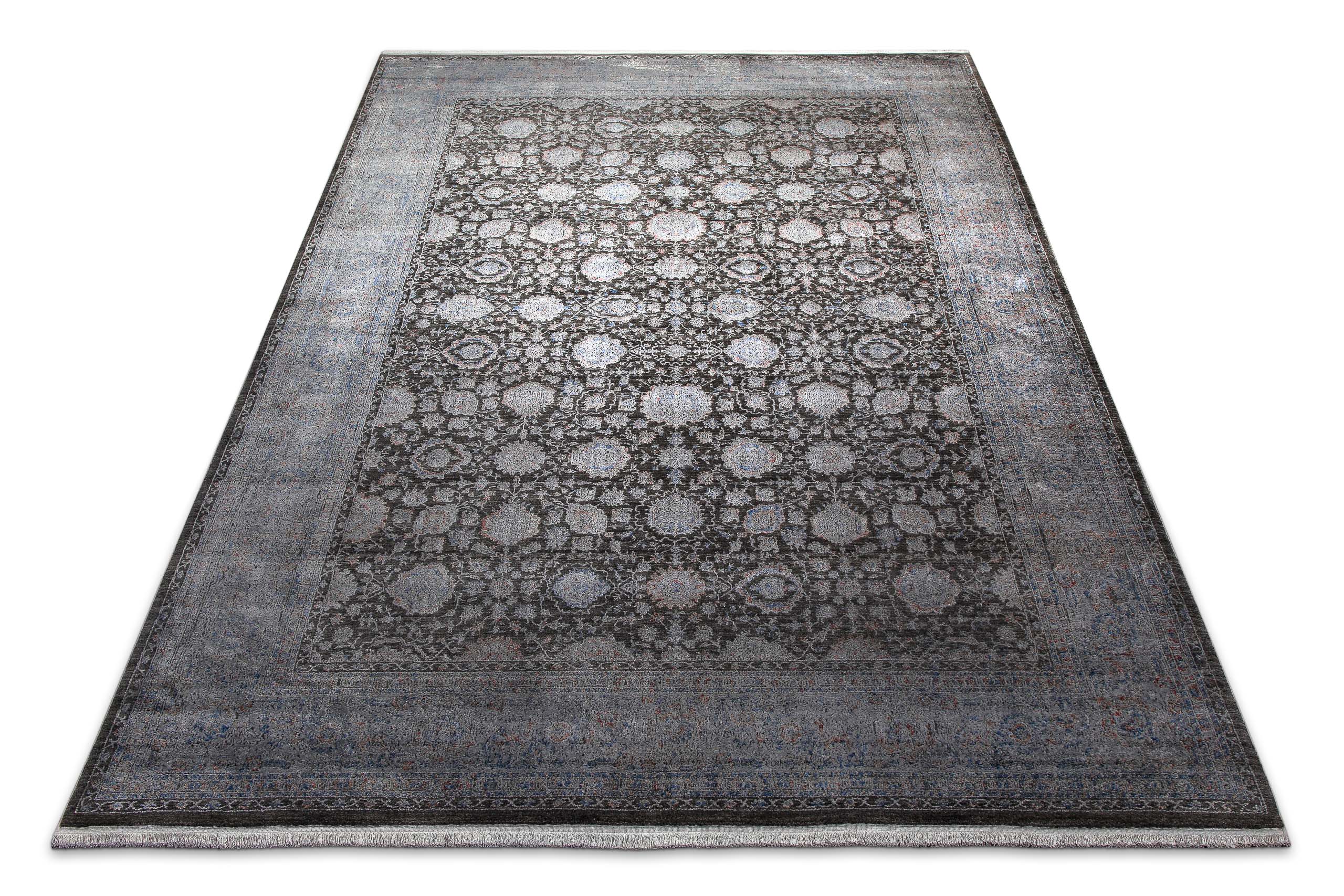weconhome-lunasilk-vintage-kurzflorteppich-blau-grau image 3