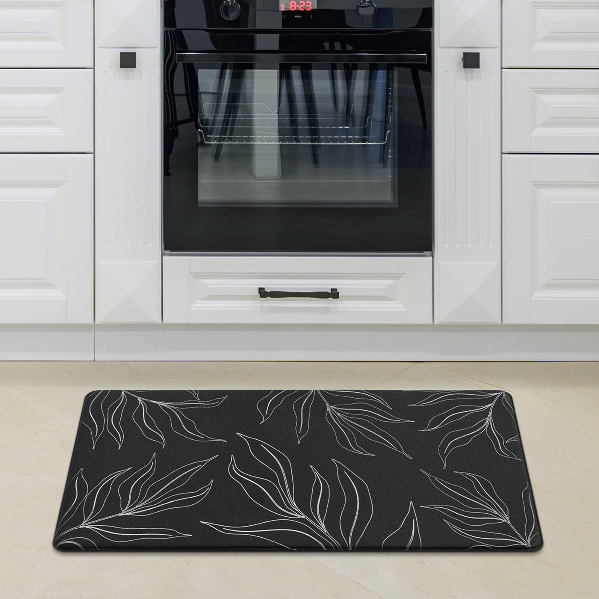 paco-home-k-chenmatte-pvc-rutschfest-schwarz-1-45x75-cm-k-chenteppich image 1