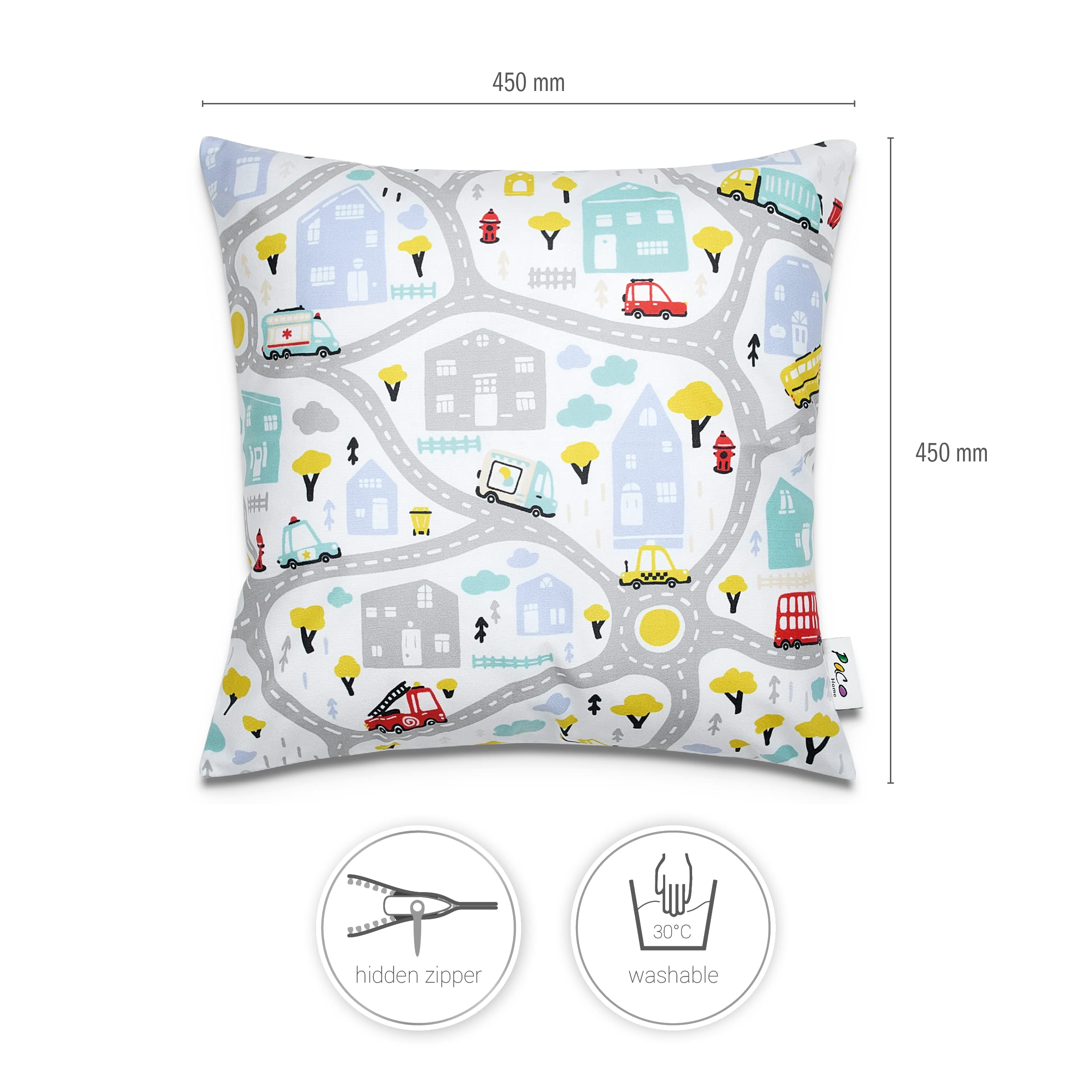 paco-home-2er-set-kissenbez-ge-45x45-cm-stra-e-auto-kinderzimmer-deko image 3