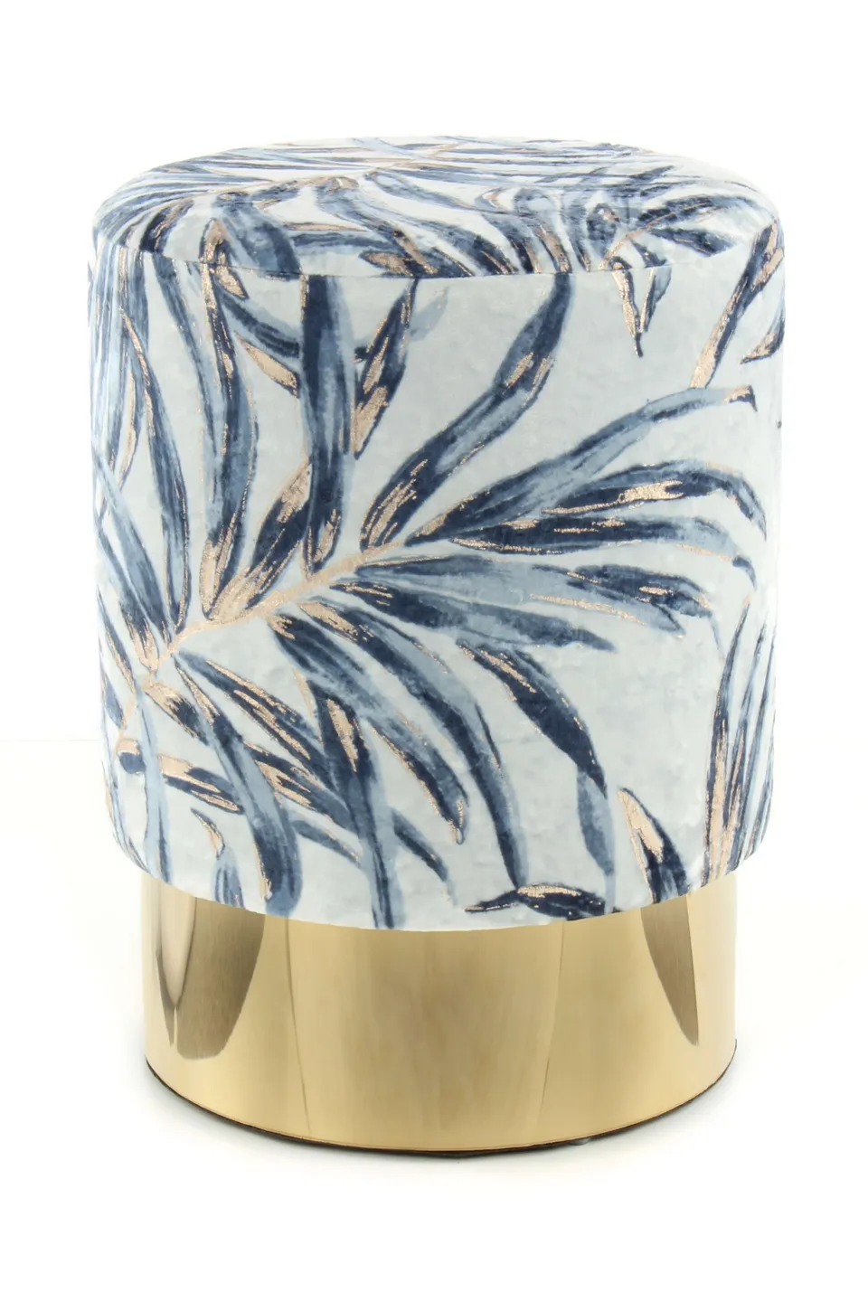 kayoom-hocker-gipsy-225-runder-sitzpouf-mit-metallelement-floraler-samtbezug-ver image 1