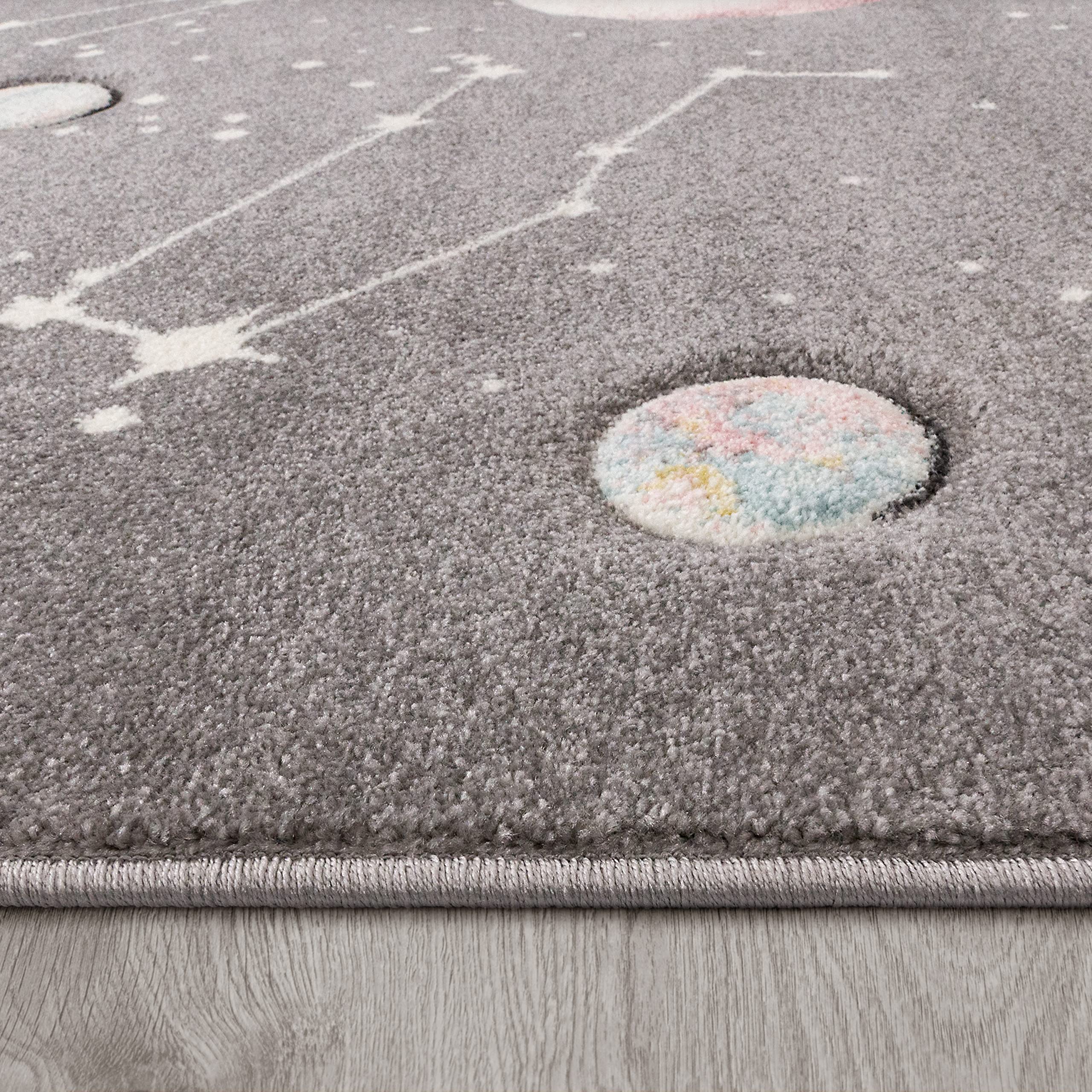 paco-home-bino-kinderteppich-planeten-sterne-grau-160x230-cm image 2