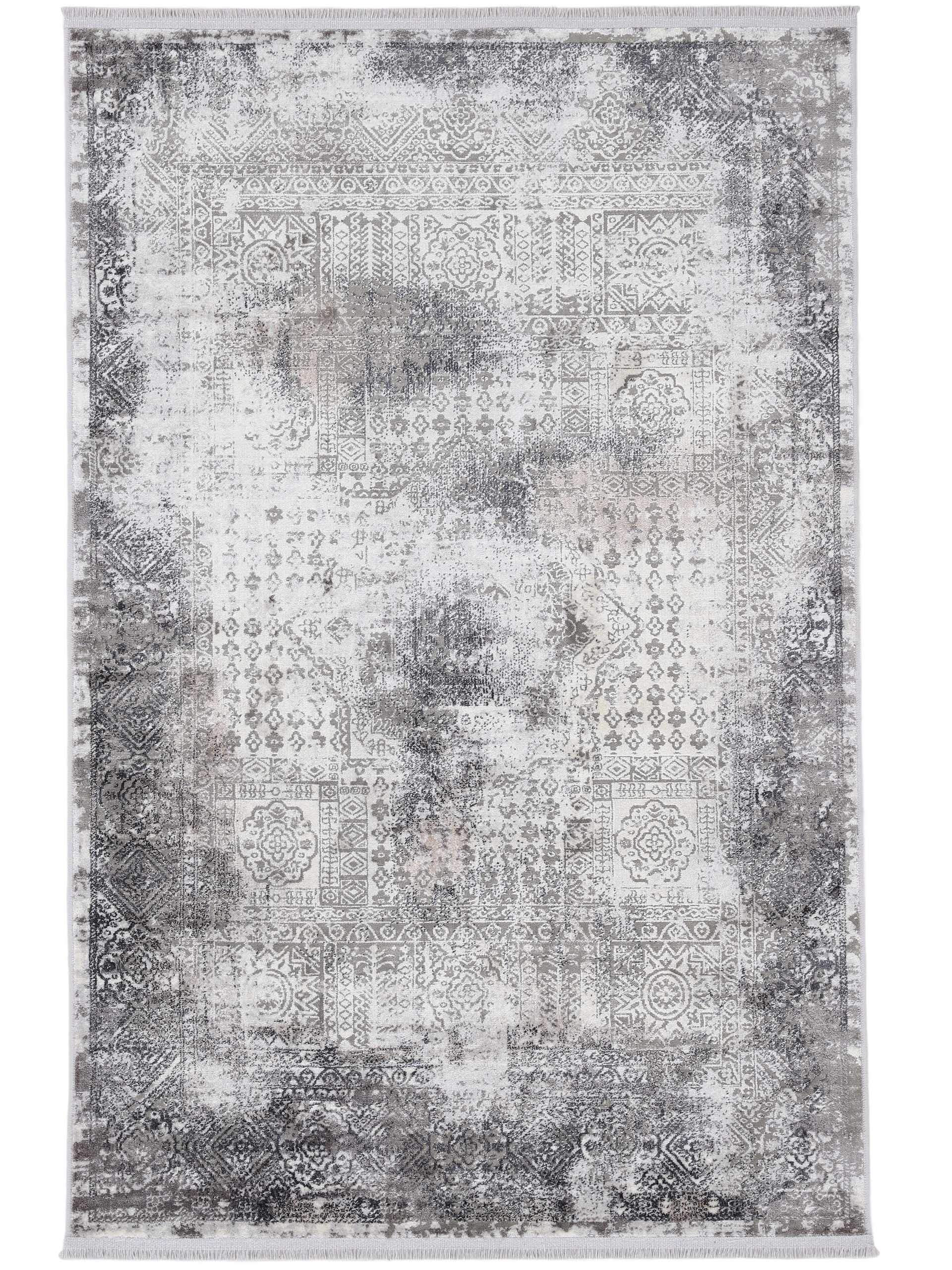 carpetfine-liyath-vintage-teppich-grau-140x200-cm-wohn-und-schlafzimmer image 1