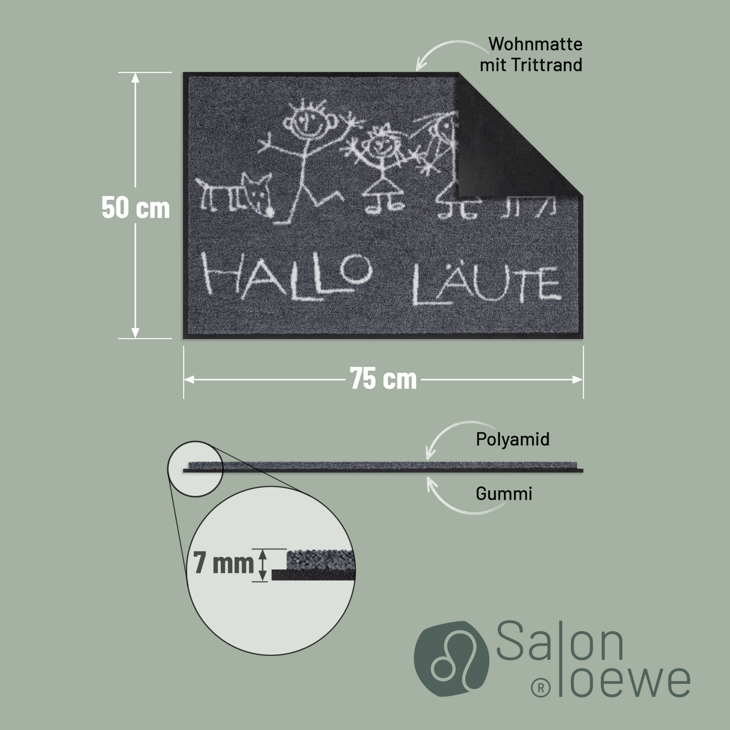 salonloewe-hallo-l-ute-fu-matte-50-x-75-cm-dunkelgrau-familienmotiv-polyamid image 4