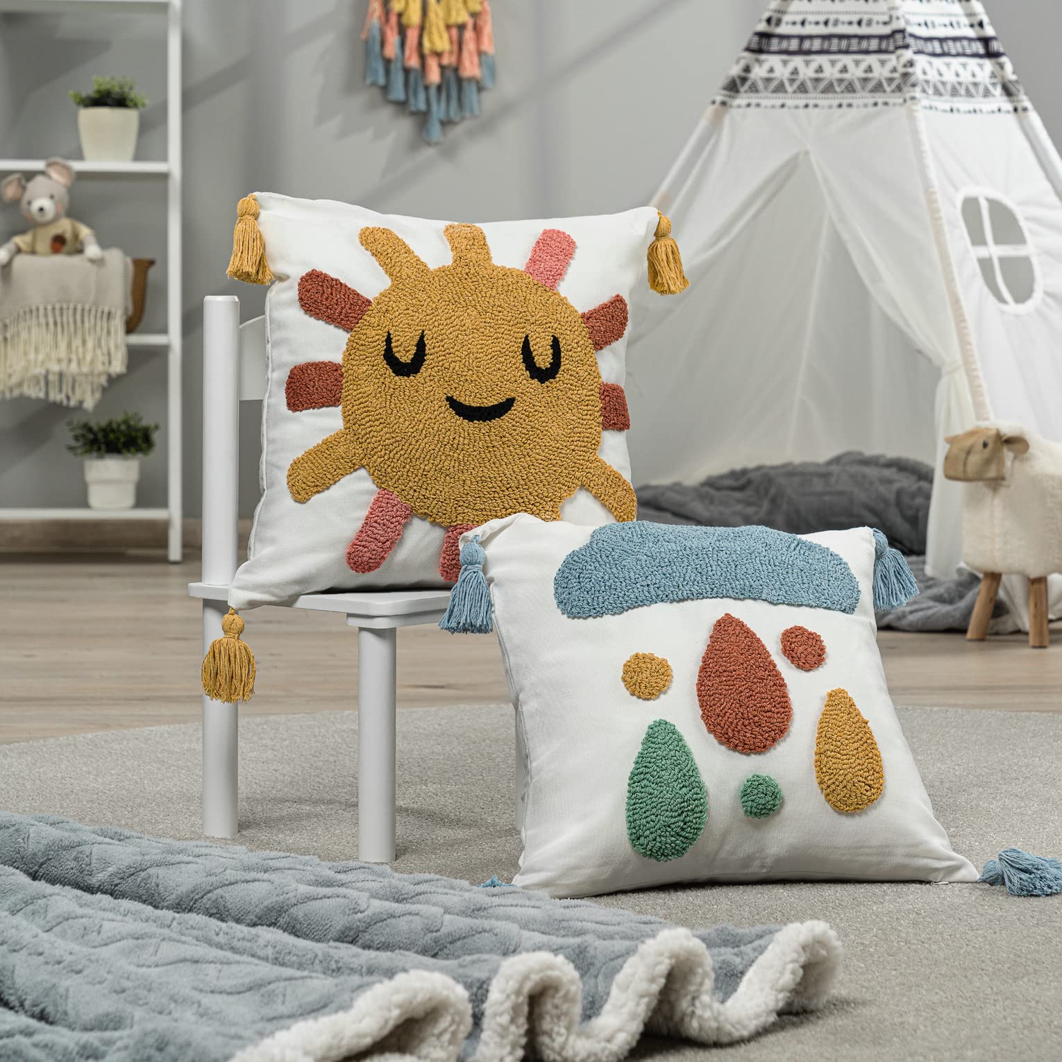 paco-home-2er-set-kissenbez-ge-45x45-cm-sonne-wolken-kinderzimmer-deko image 2