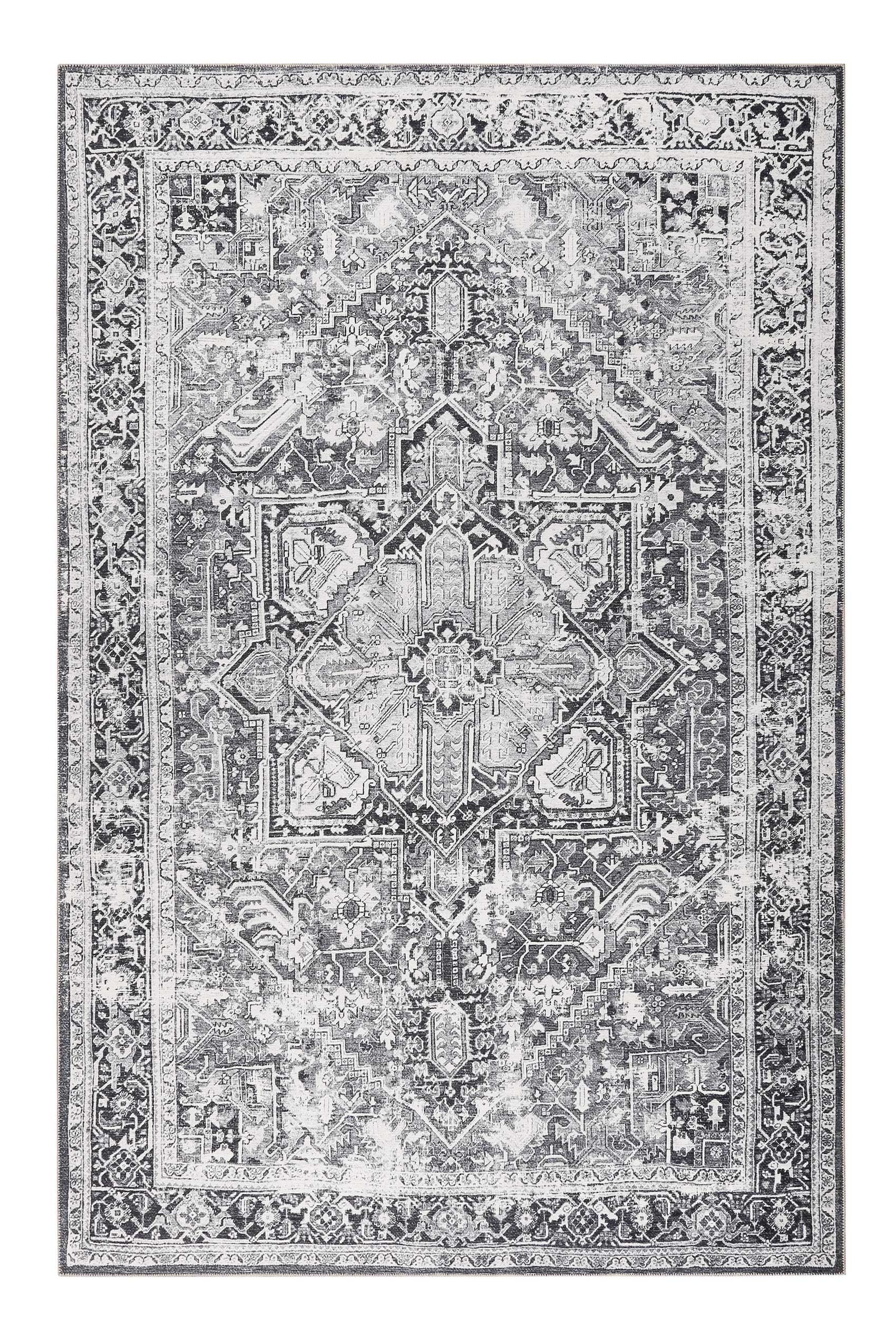 weconhome-vintage-teppich-seelace-grau-kurzflor-gewebt-chenille-baumwolle-oeko-t image 1
