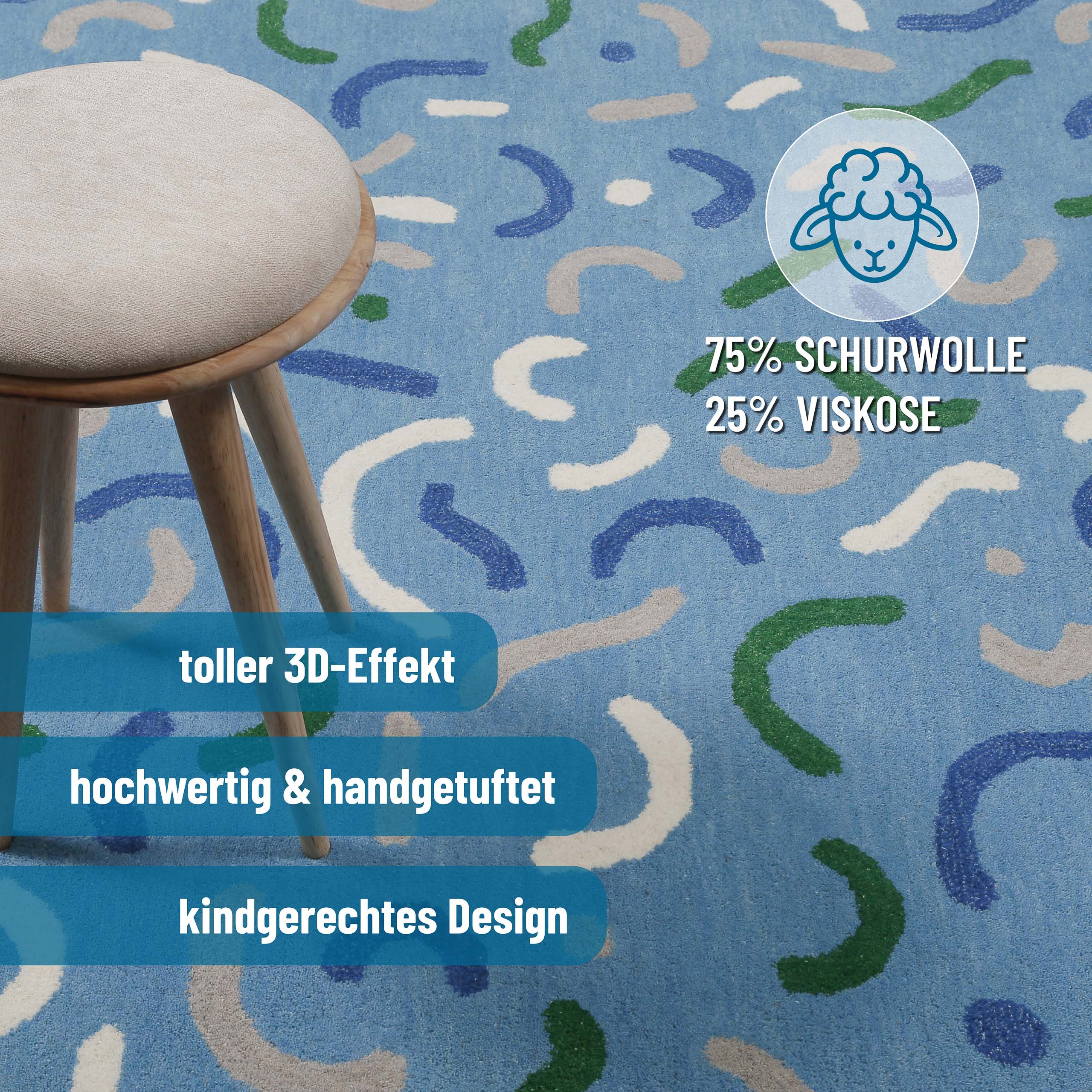 weconhome-kinderteppich-confetti-aus-schurwolle-blau-gr-n-handgetuftet-smart-kid image 5