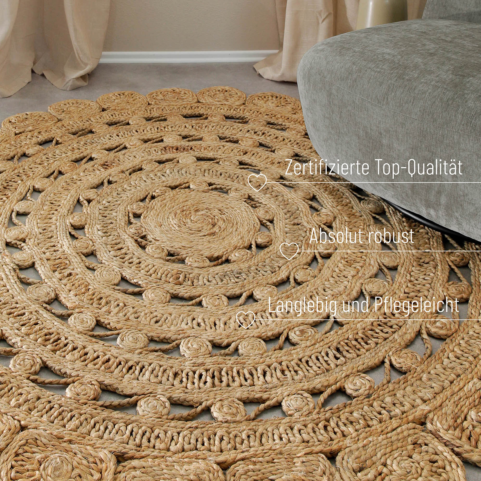 weconhome-green-looop-bloom-jute-teppich-rund-handgewebt-aus-100-reiner-jute-flo image 8