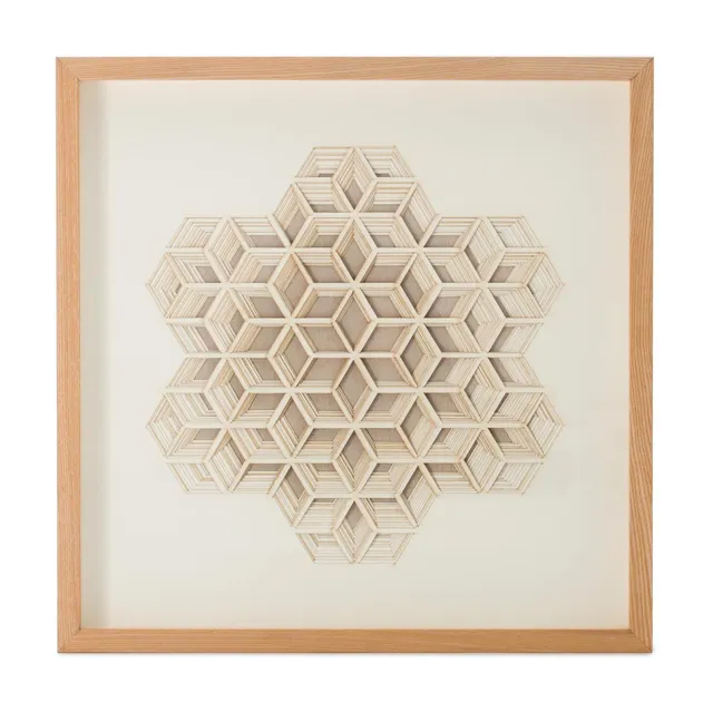 kayoom-bilder-papierkunst-cell-structure-60x60-cm-3d-wandbild-aus-holz image 1