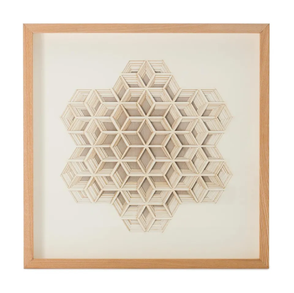 kayoom-bilder-papierkunst-cell-structure-60x60-cm-3d-wandbild-aus-holz image 1