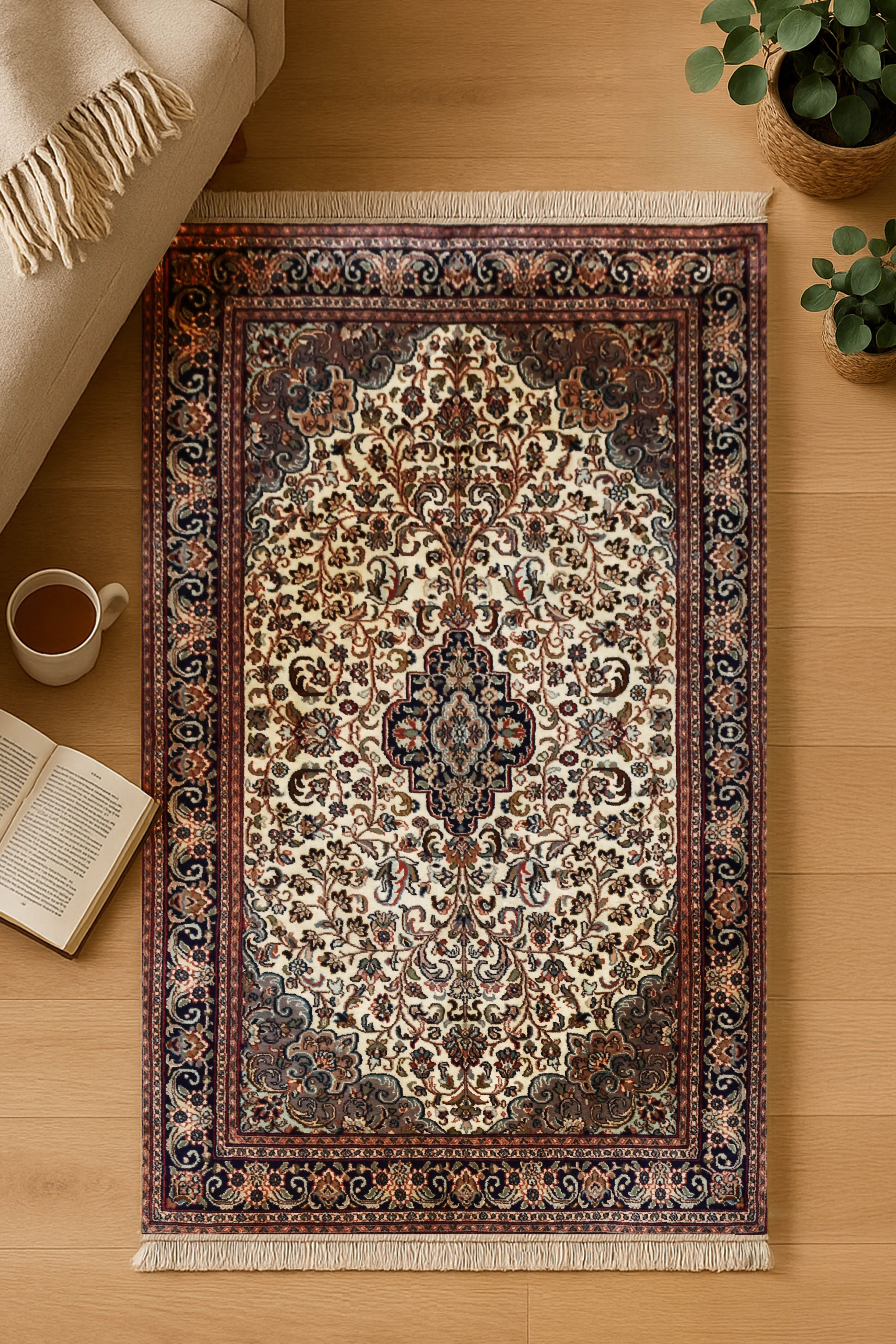 kayoom-kashan-11899-multi-orientteppich-handgewebt-90x156-cm-luxuri-se-geschmeid image 3