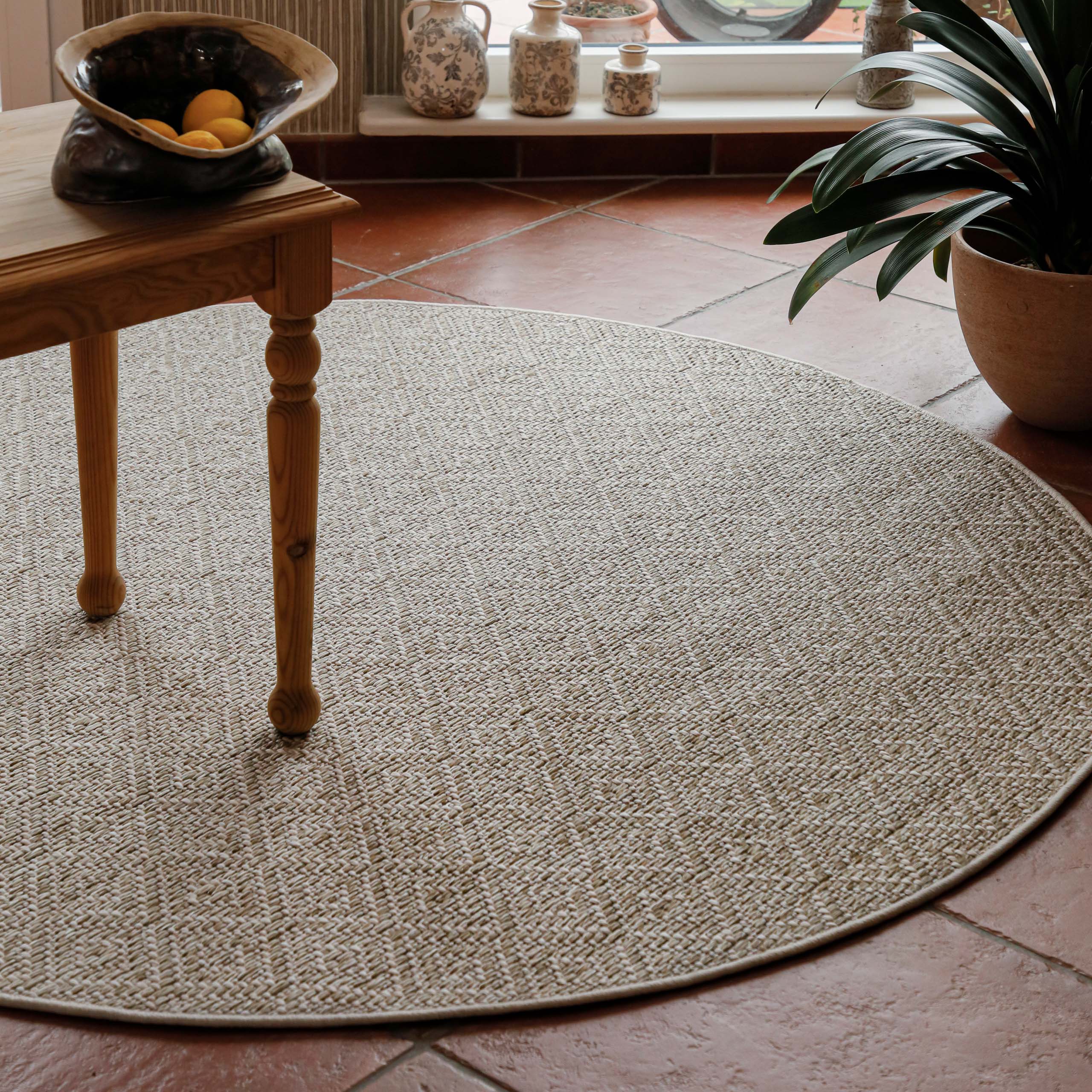 weconhome-in-outdoor-teppich-rund-creme-wei-pflegeleicht-wetterfest-miami-beach image 7