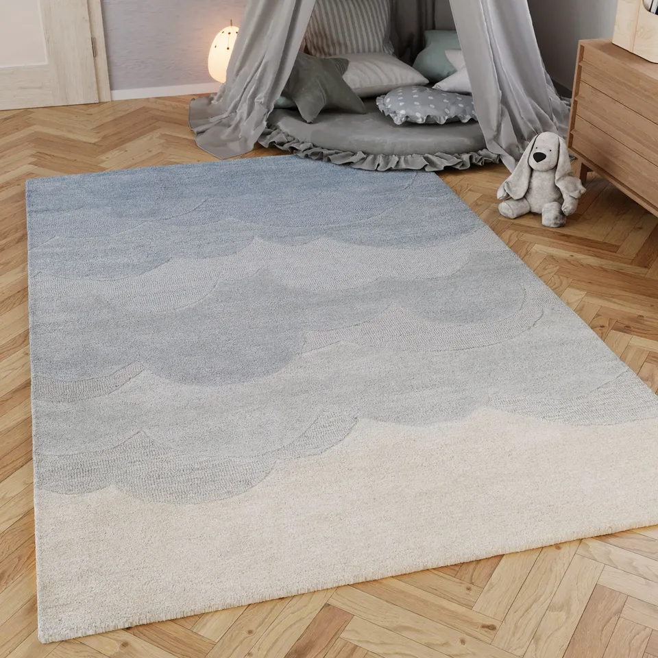weconhome-kinderteppich-mika-smart-kids-handgetuftet-wolle-viskose-blau image 1