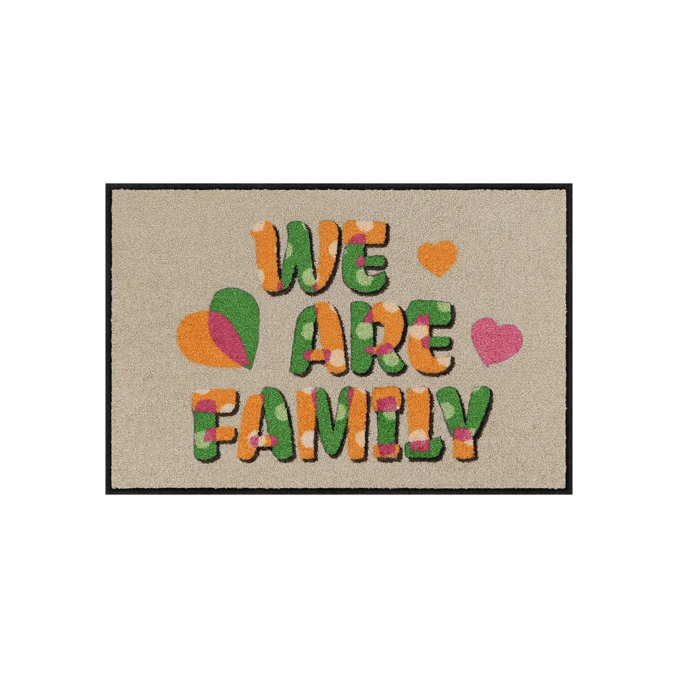 salonloewe-lovely-family-eingangsmatte-50-x-75-cm-orange-gr-n-we-are-family image 1