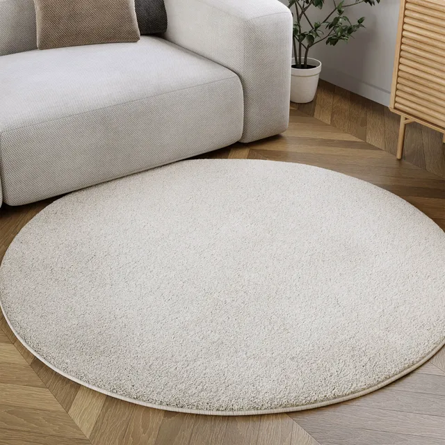 homie-living-by-weconhome-kurzflorteppich-manta-rund-creme-wei image 1
