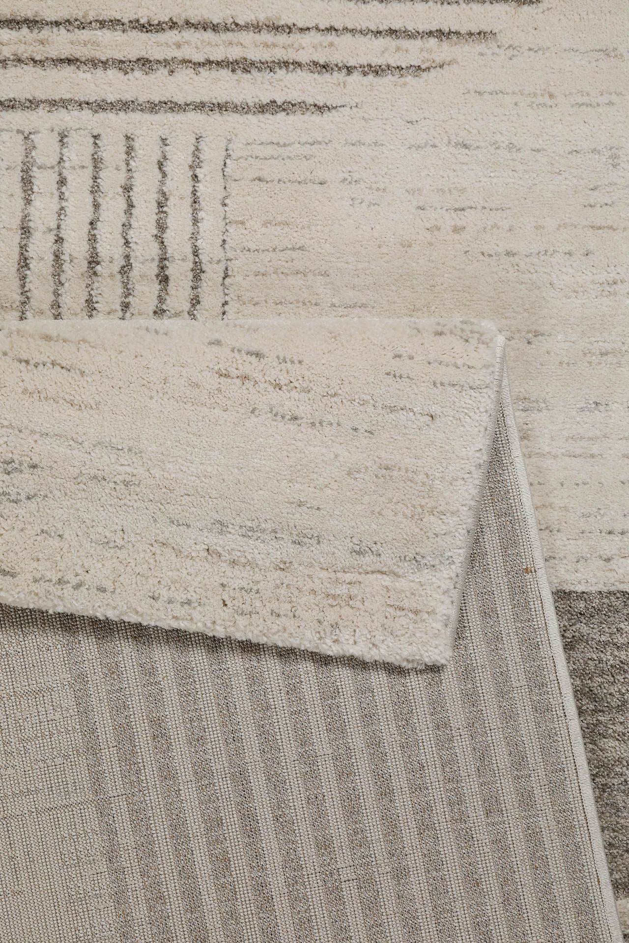 weconhome-kurzflor-teppich-mats-creme-beige-retro image 4