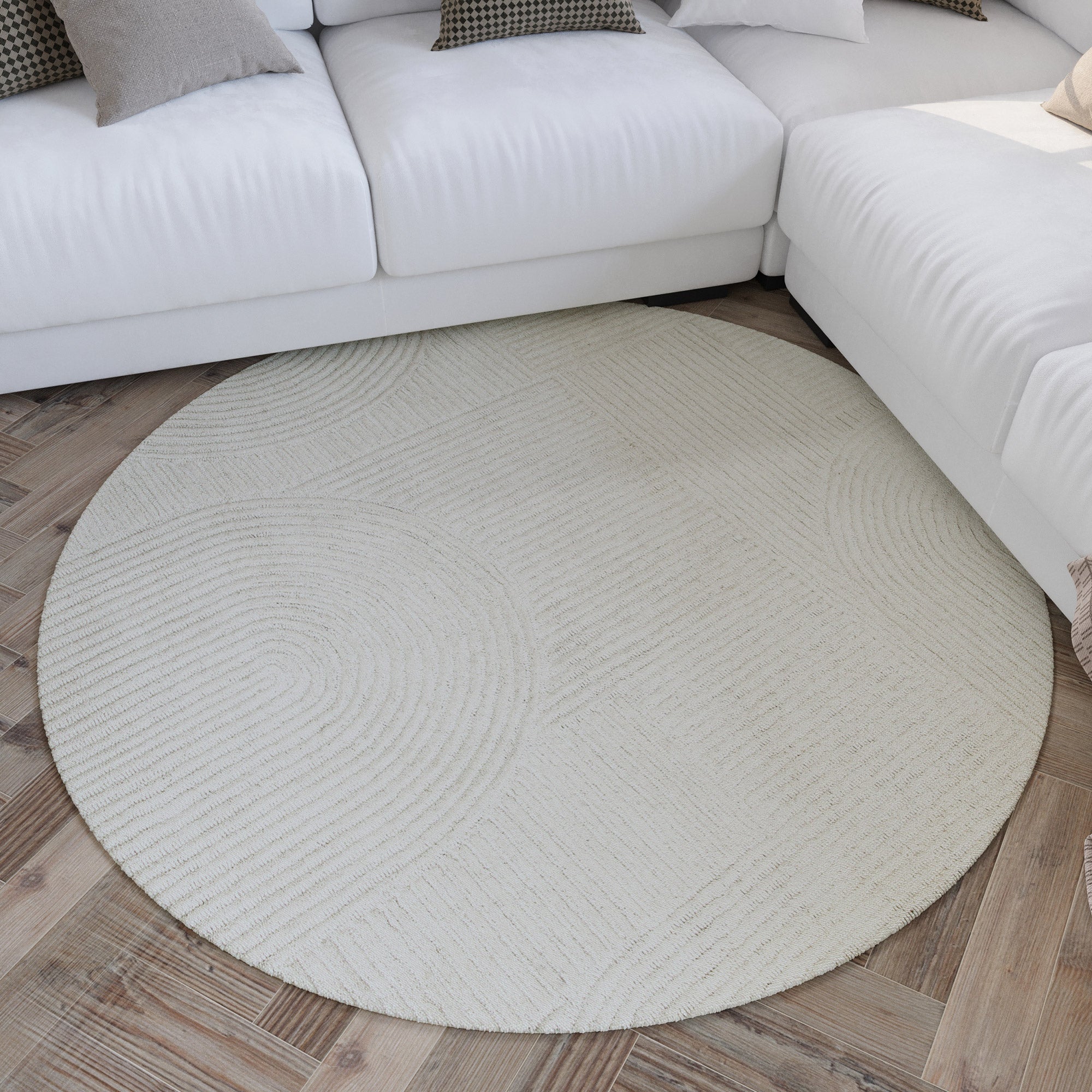 weconhome-hamptons-thirtysix-kurzflor-teppich-rund-creme-wei-aus-100-schurwolle- image 2