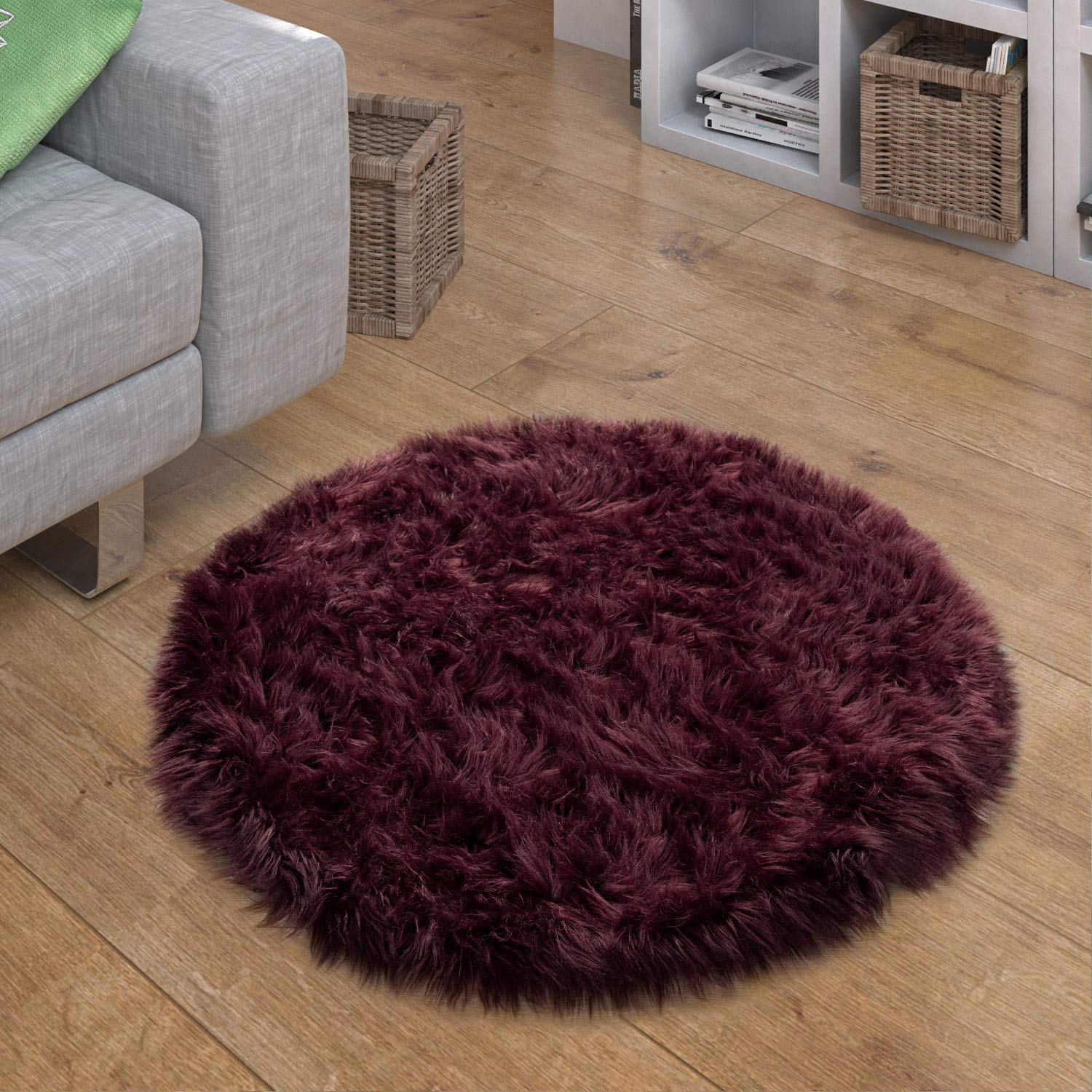 paco-home-kunstfell-fellteppich-rund-30-cm-lila image 1